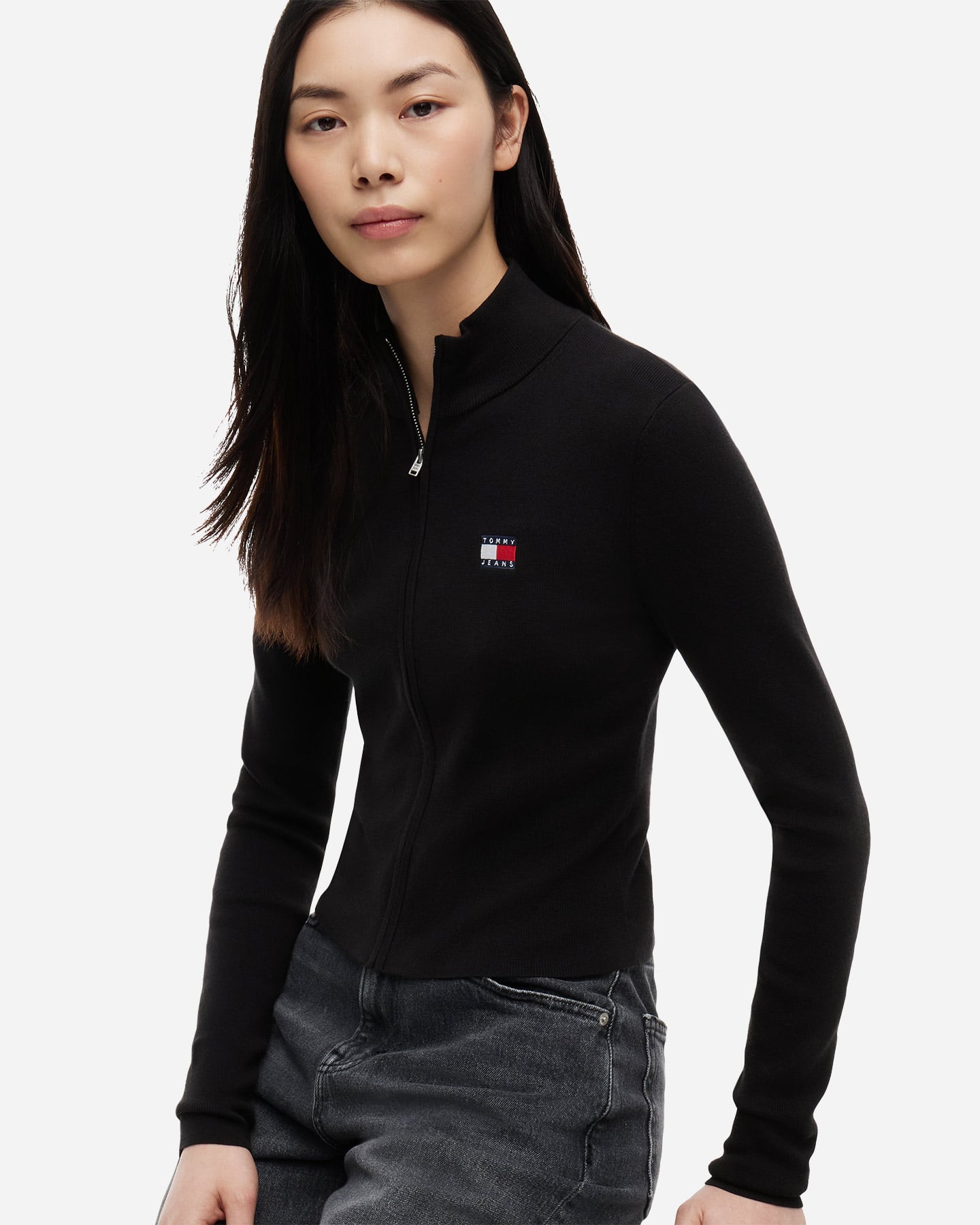 Cardigan TOMMY HILFIGER FULL ZIP BADGE W - Nero - 4 | Cisalfa Sport