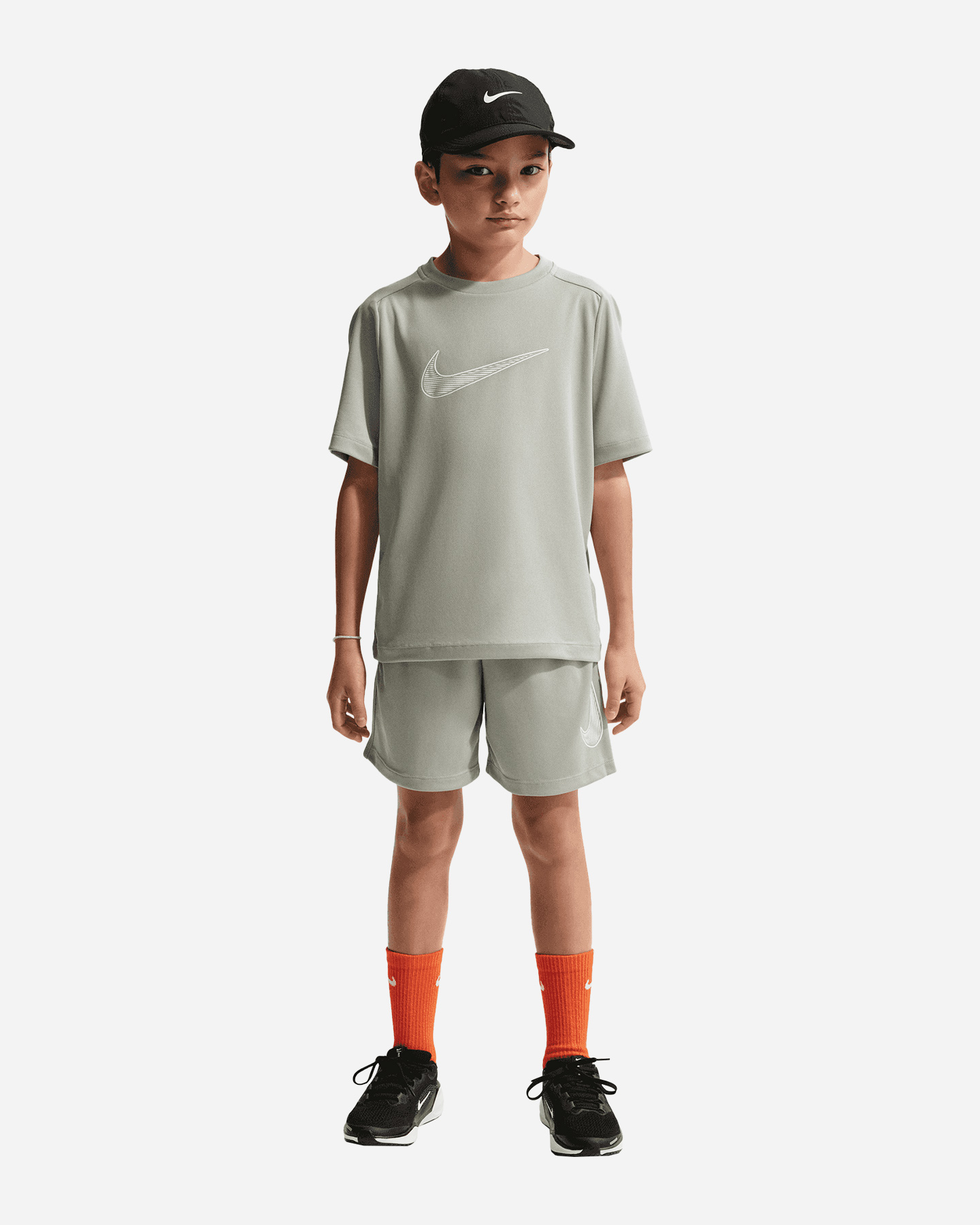 Pantaloncini NIKE DRI FIT SMALL LOGO JR - Grigio - 1 | Cisalfa Sport