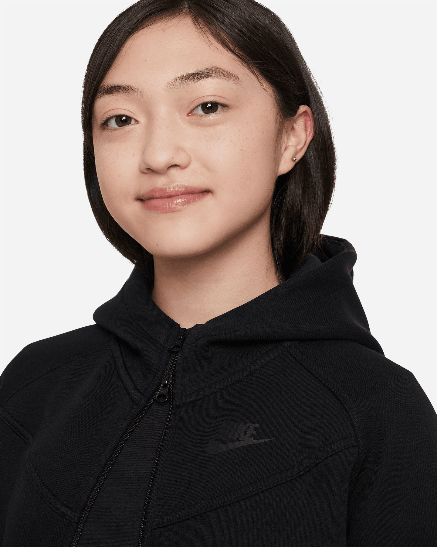 Felpa NIKE TECH FLEECE JR - Nero - 4 | Cisalfa Sport