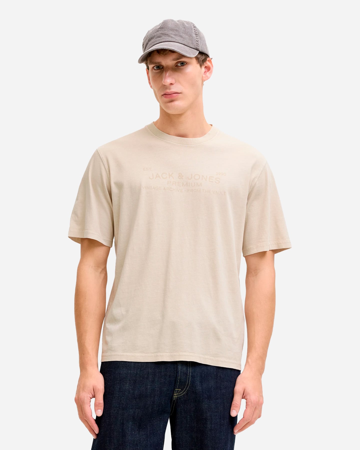 T-shirt JACK & JONES AIDEN M - Beige - 1 | Cisalfa Sport