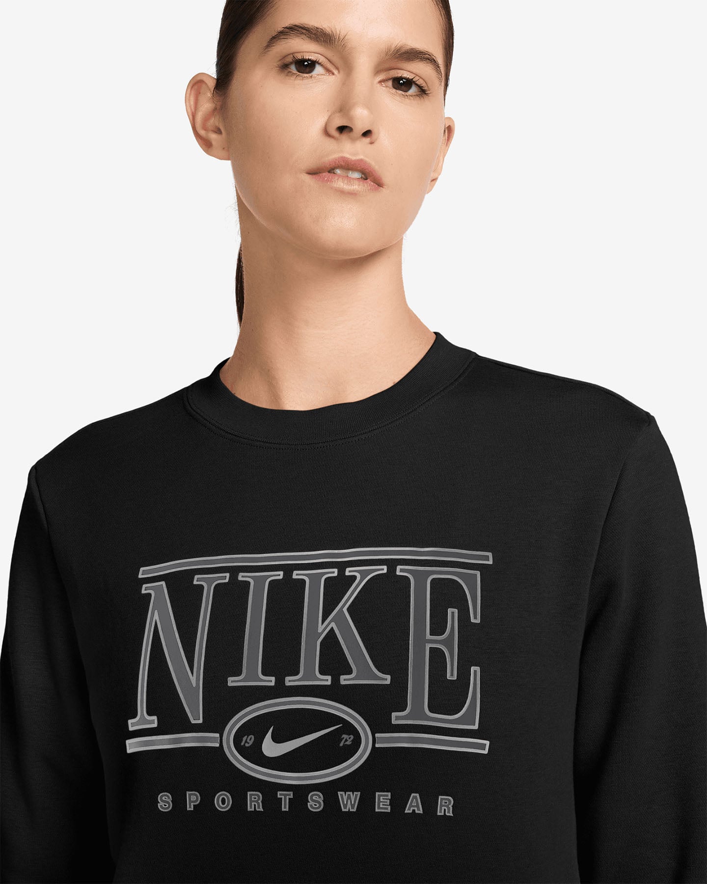 Felpa NIKE CLUB BIG LOGO W - Nero - 2 | Cisalfa Sport