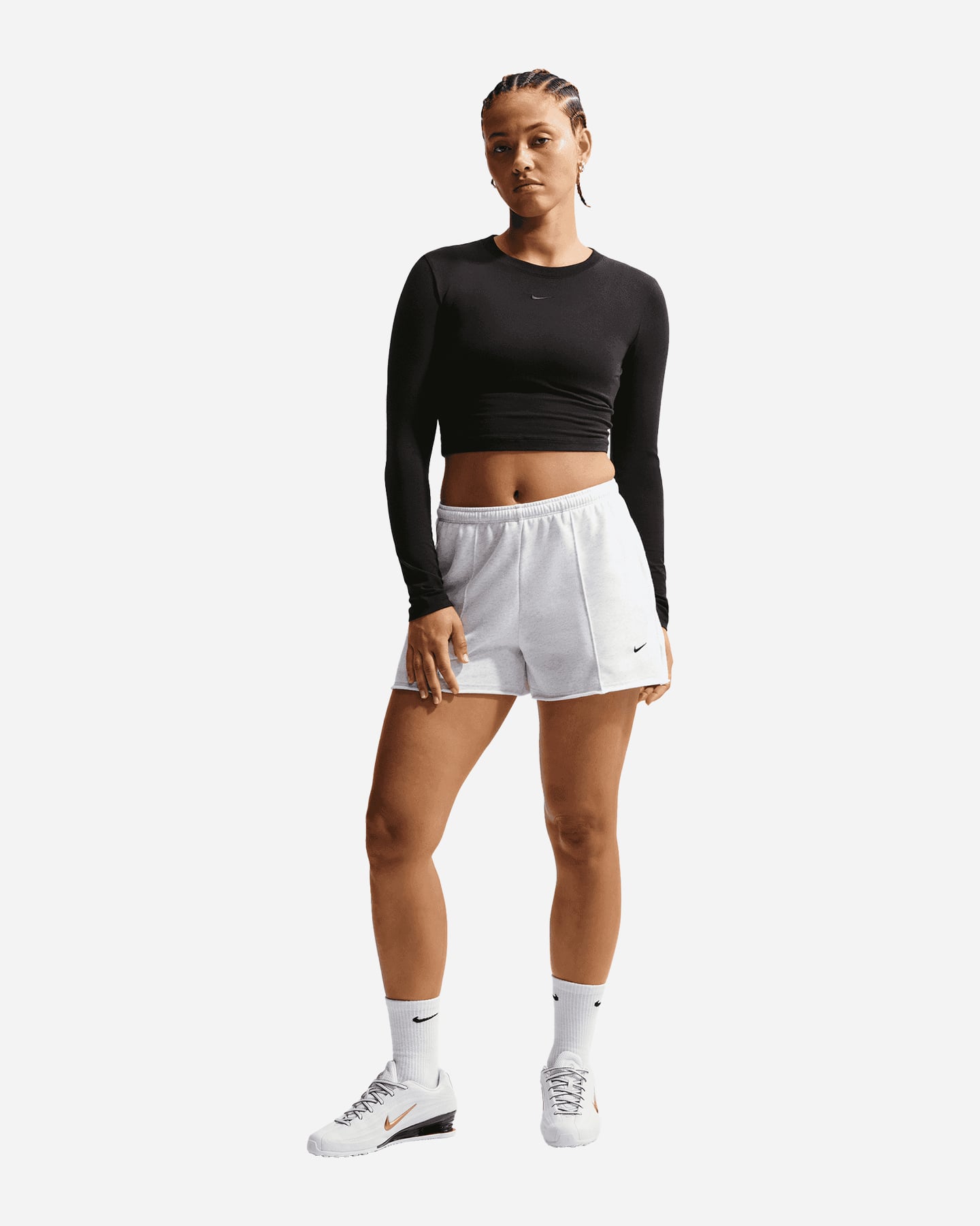 Pantaloncini NIKE CHILL SMALL LOGO W - Bianco - 1 | Cisalfa Sport