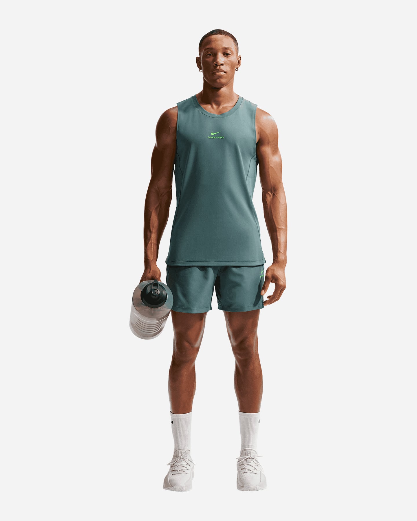 Pantalone training NIKE DRI FIT PRO TR 6IN M - Verde - 1 | Cisalfa Sport