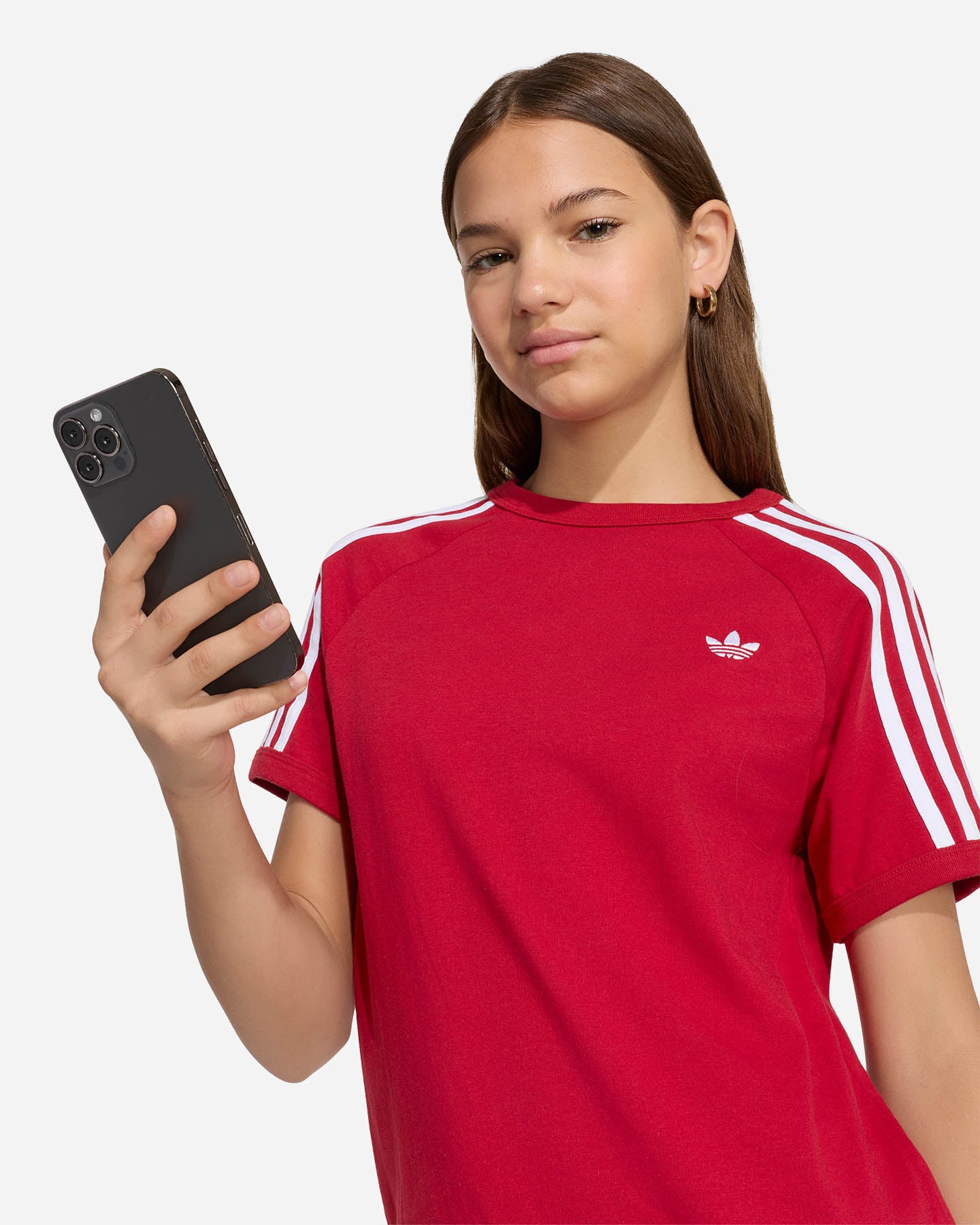 T-shirt ADIDAS 3STRIPES JR - Rosso - 4 | Cisalfa Sport