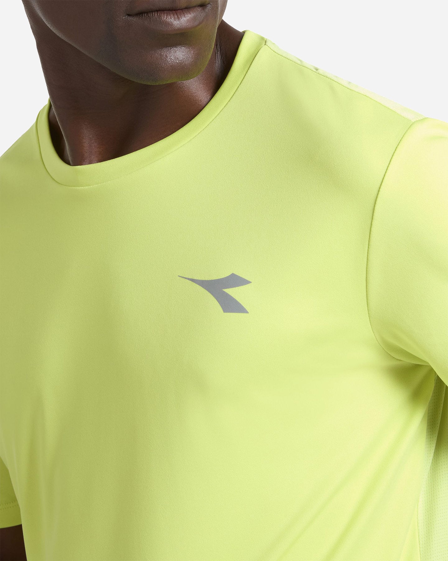 T-shirt running DIADORA RUN M - Giallo - 4 | Cisalfa Sport