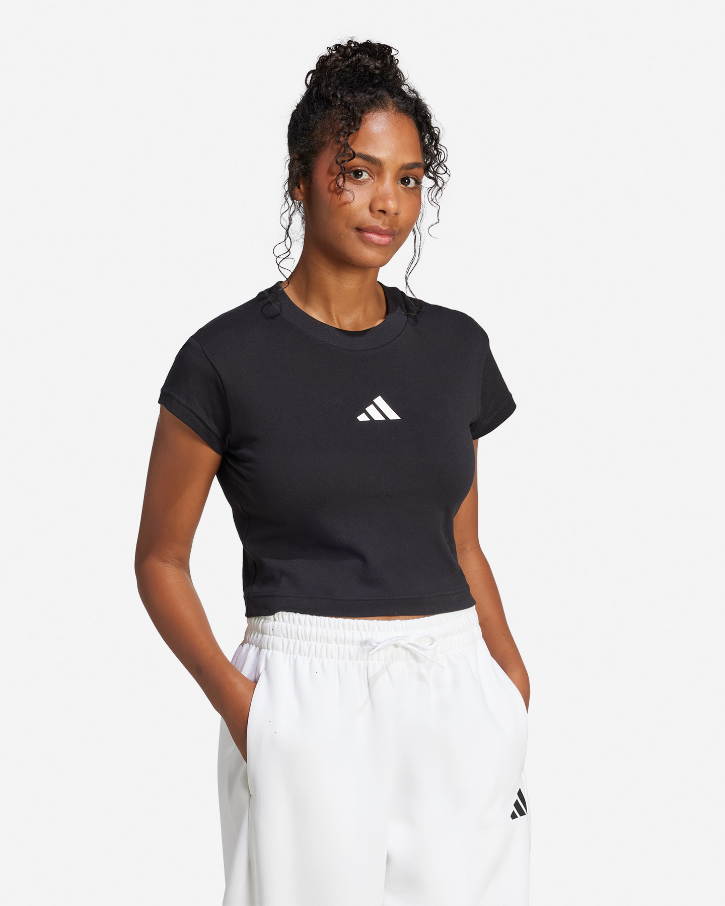 T-shirt ADIDAS CROP W - Nero - 3 | Cisalfa Sport