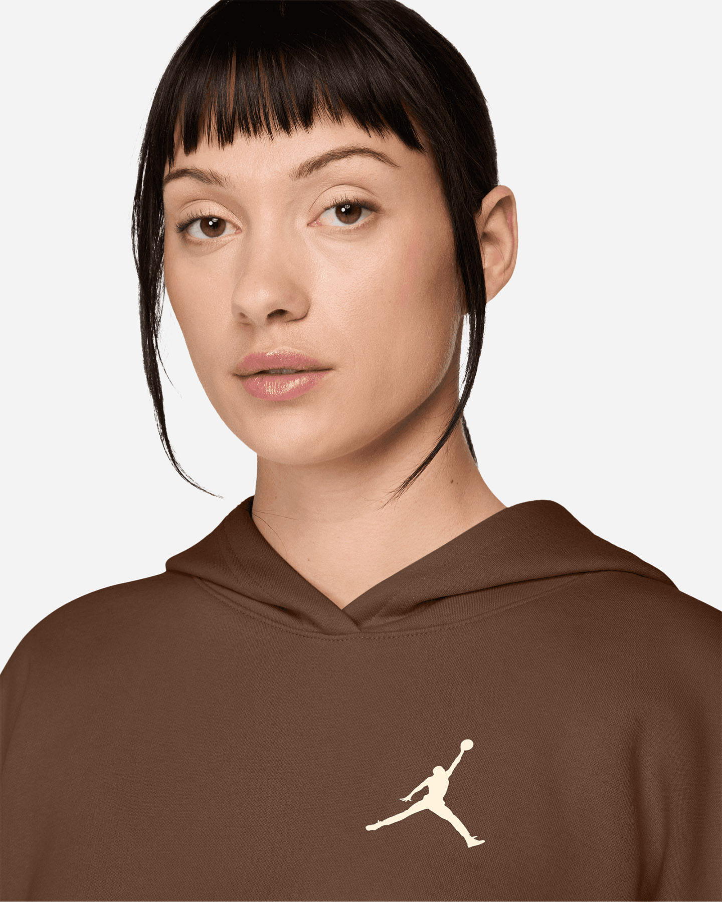 Felpa NIKE JORDAN SMALL LOGO W - Marrone - 2 | Cisalfa Sport