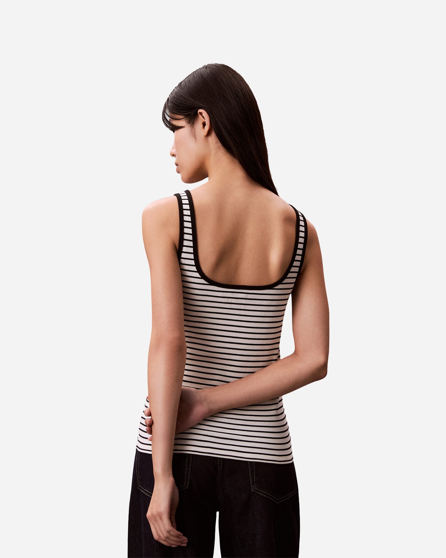 Canotta CALVIN KLEIN JEANS LOGO STRIPE W - Nero - 2 | Cisalfa Sport