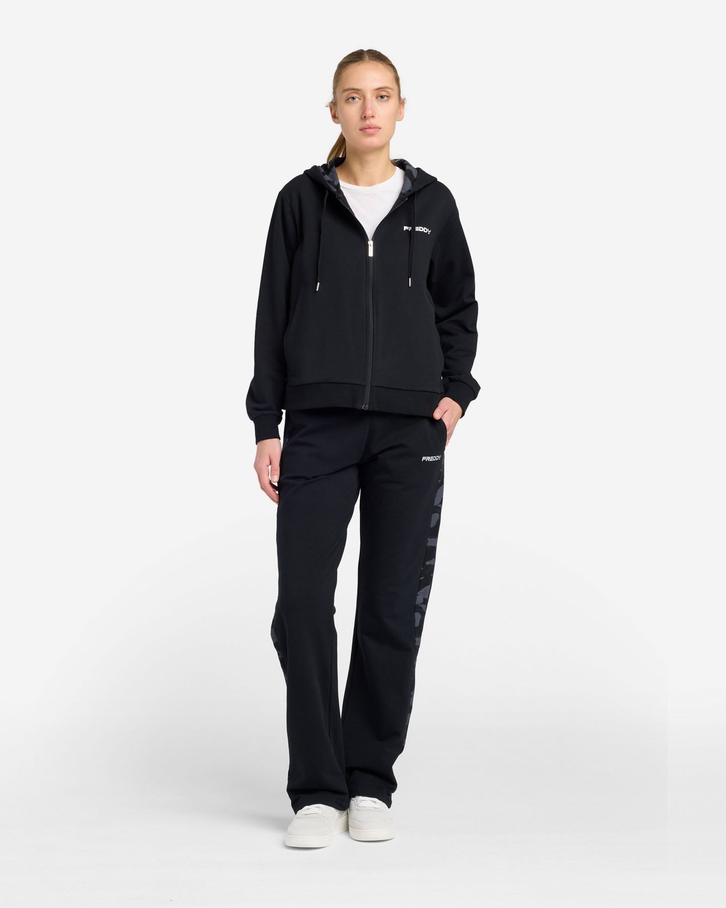 Felpa FREDDY CROP SMALL LOGO W - Nero - 4 | Cisalfa Sport
