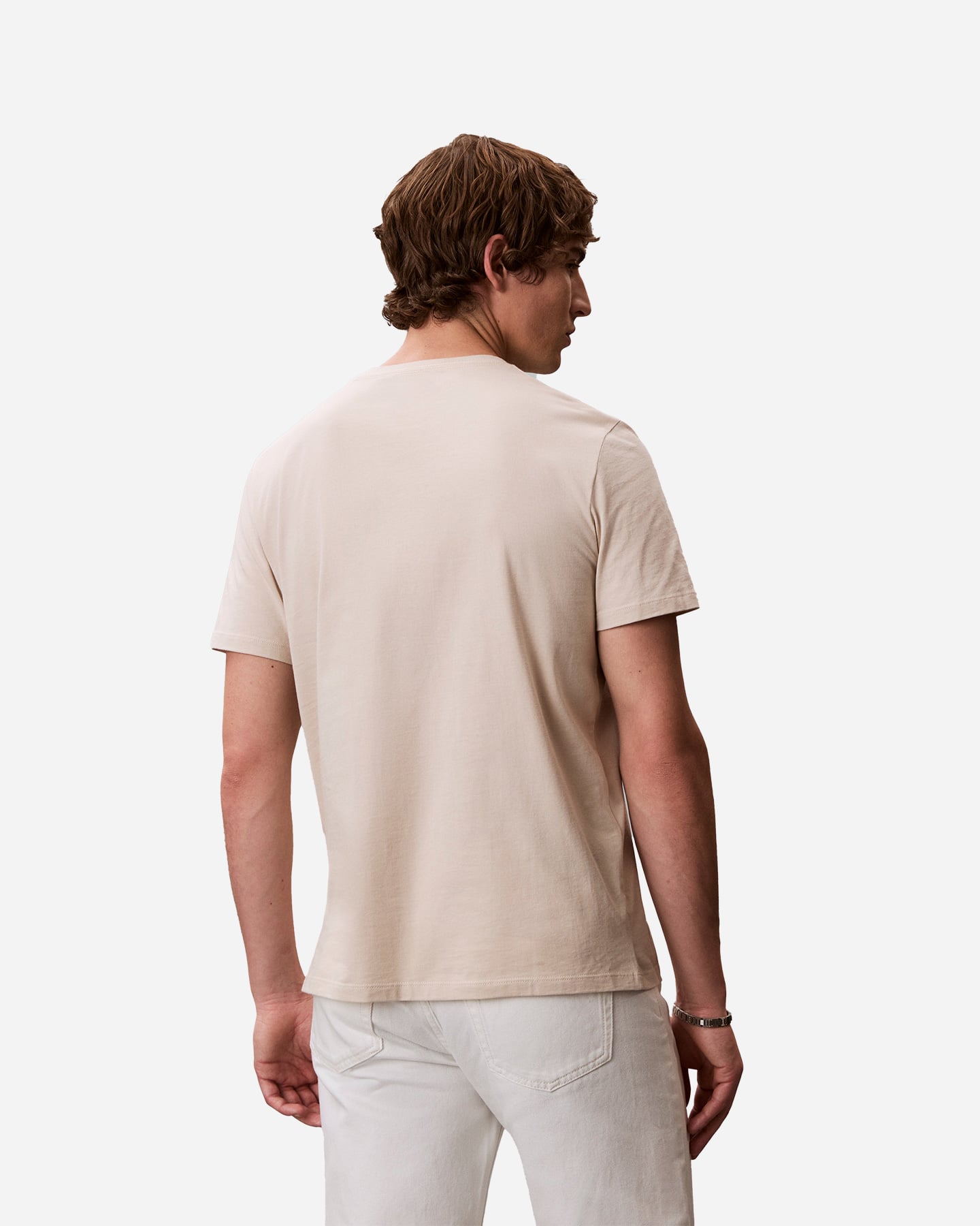 T-shirt CALVIN KLEIN JEANS MICRO MONOLOGO M - Beige - 2 | Cisalfa Sport