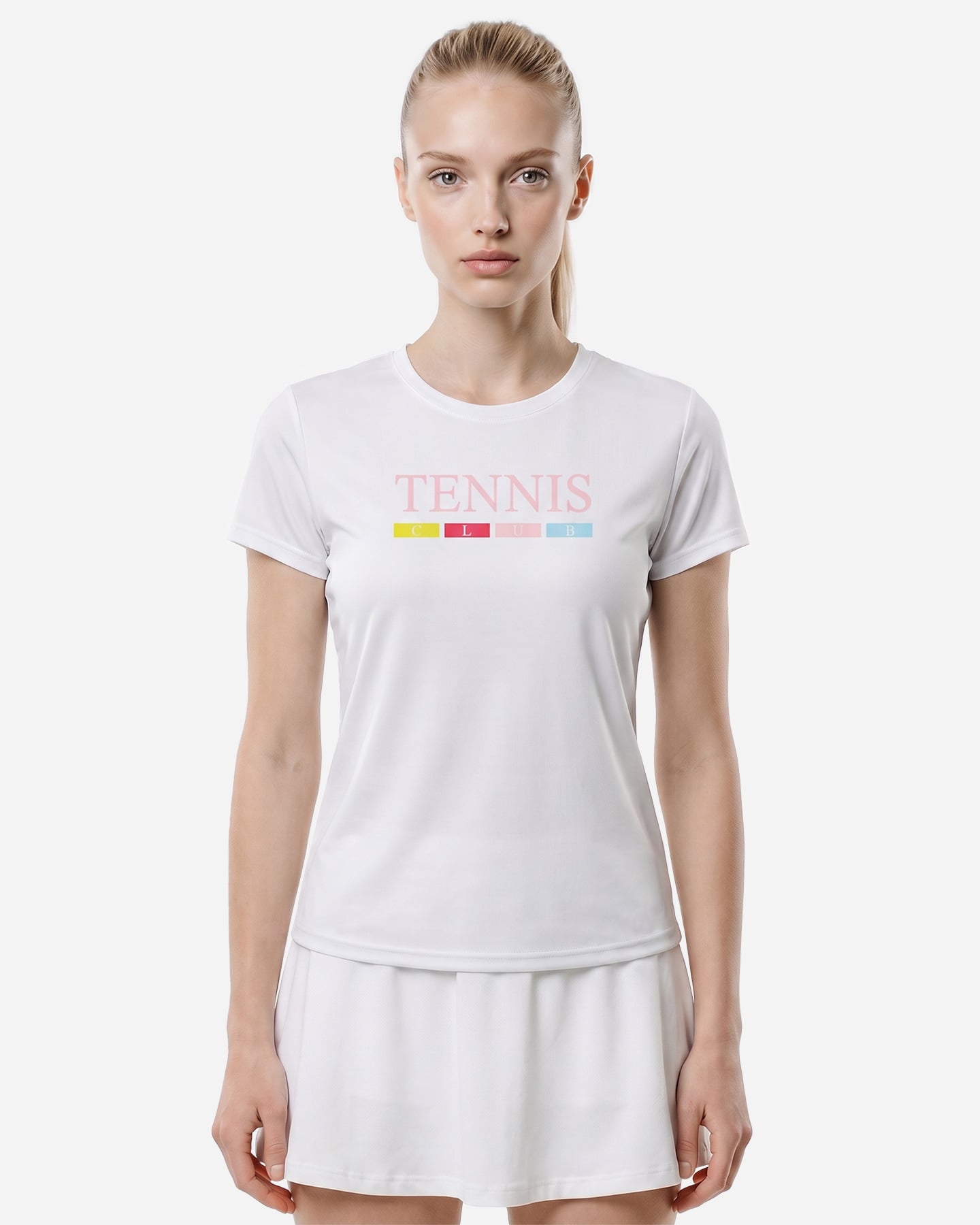 T-shirt tennis ABC ESSENTIAL W - Bianco - 2 | Cisalfa Sport