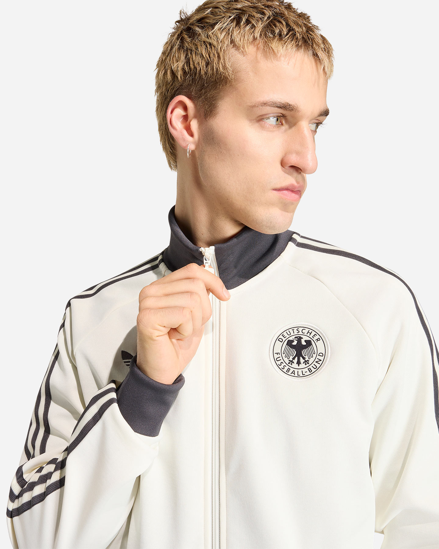 Felpa ADIDAS GERMANIA ORIGINALS M - Bianco - 3 | Cisalfa Sport