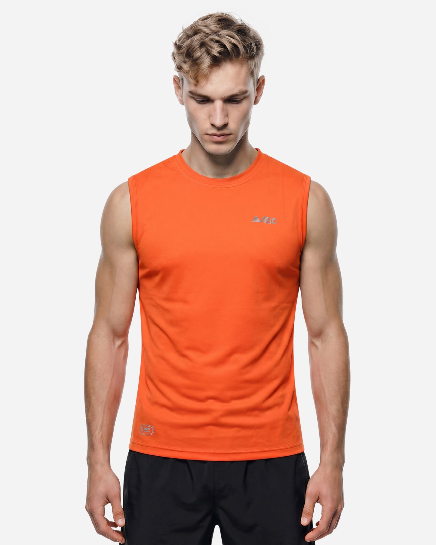 Canotta running ABC ESSENTIAL M - Arancione - 2 | Cisalfa Sport