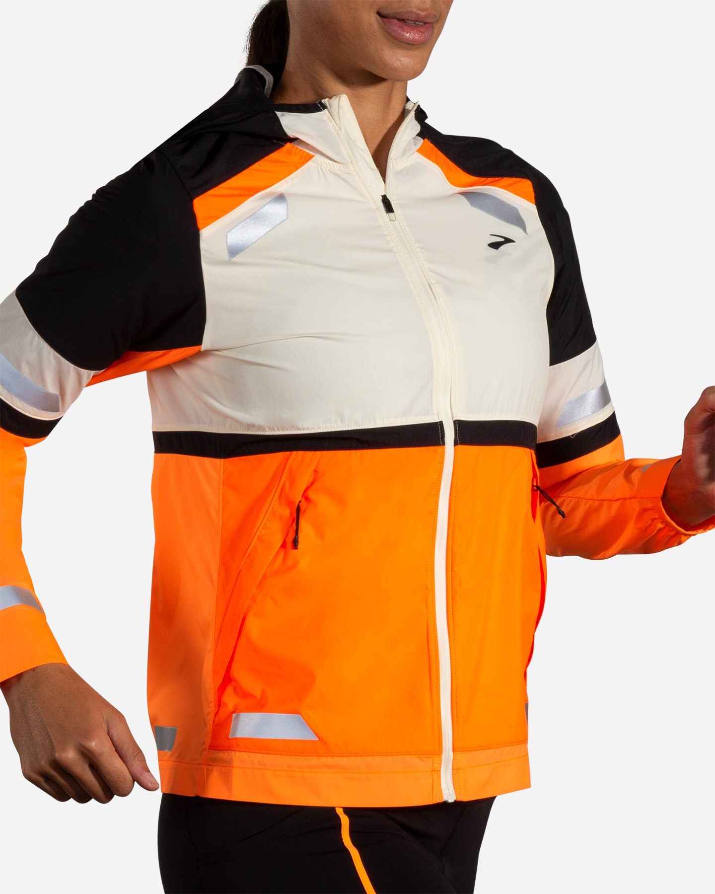 Giacca running BROOKS RUN VISIBLE 2.0 W - Arancione - 3 | Cisalfa Sport