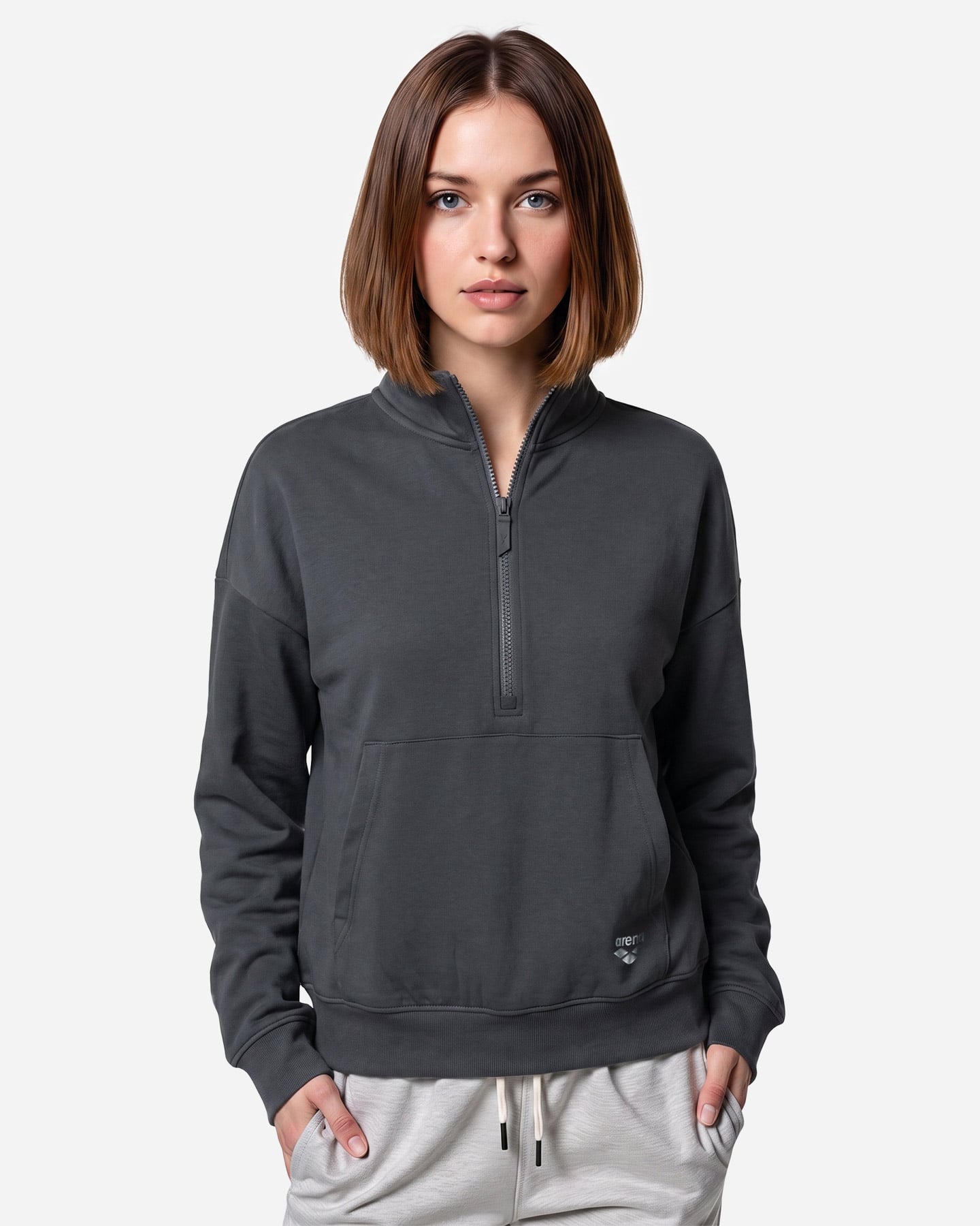 Felpa ARENA ATHLETIC PROGRESS W - Grigio - 2 | Cisalfa Sport