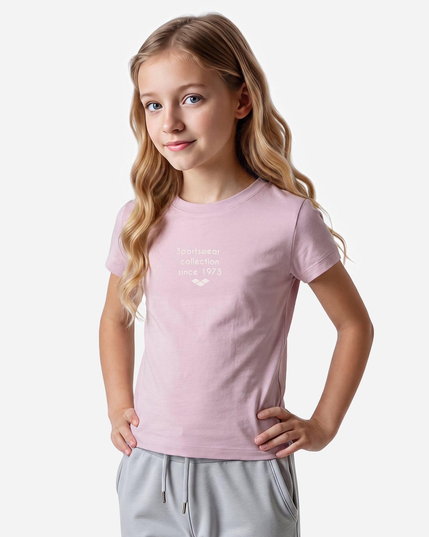 T-shirt ARENA ATHLETIC ESSENTIAL JR - Rosa - 2 | Cisalfa Sport