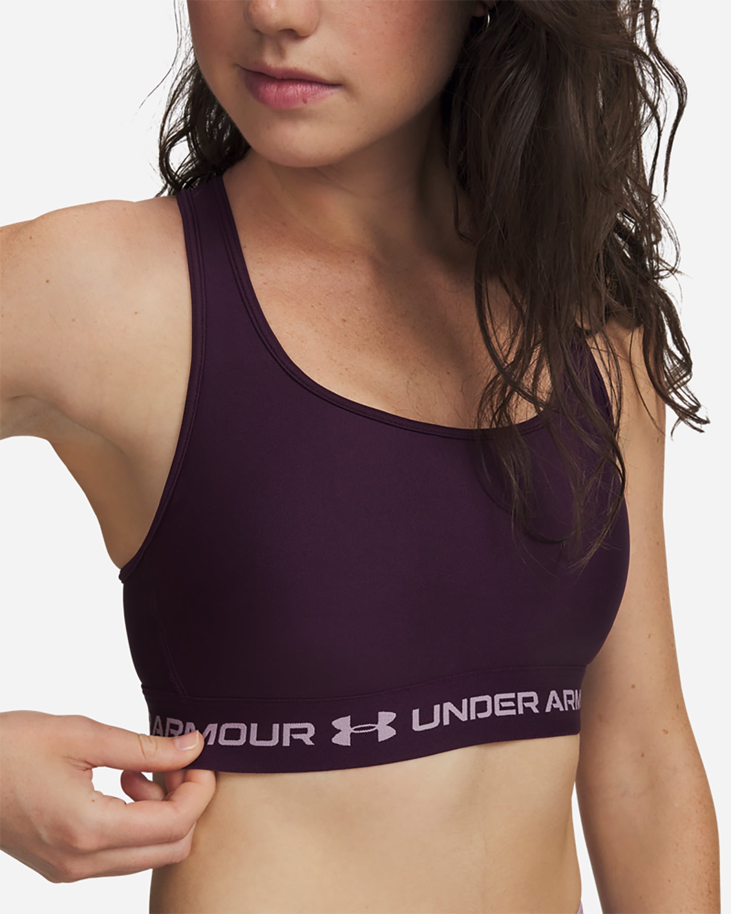 Bra training UNDER ARMOUR MID CROSSBACK W - Viola - 2 | Cisalfa Sport