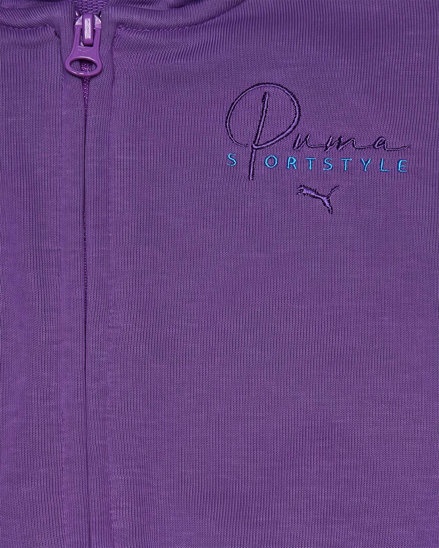 Felpa PUMA ESSENTIAL GRAPHIC JR - Viola - 2 | Cisalfa Sport