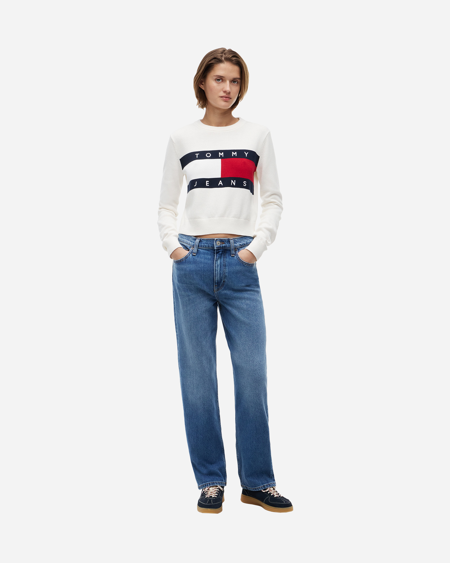 Maglione TOMMY HILFIGER BIG FLAG W - Bianco - 2 | Cisalfa Sport