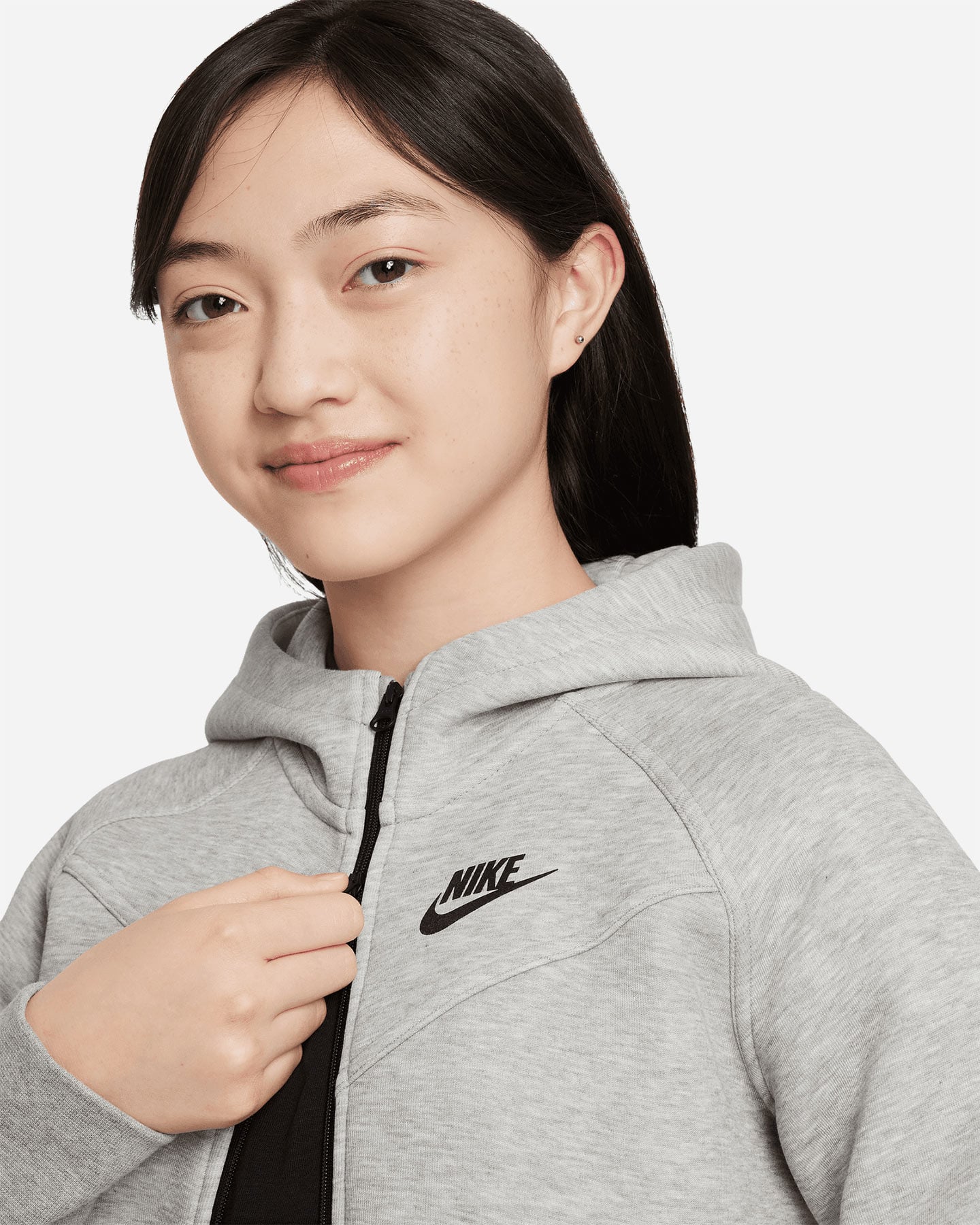 Felpa NIKE TECH FLEECE JR - Grigio - 4 | Cisalfa Sport