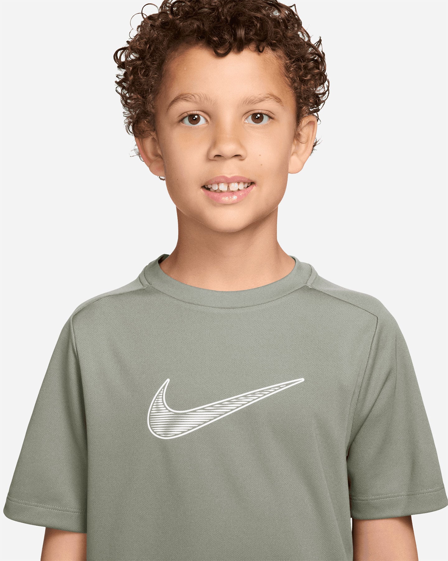 T-shirt NIKE DRIFIT SWOOSH JR - Grigio - 2 | Cisalfa Sport