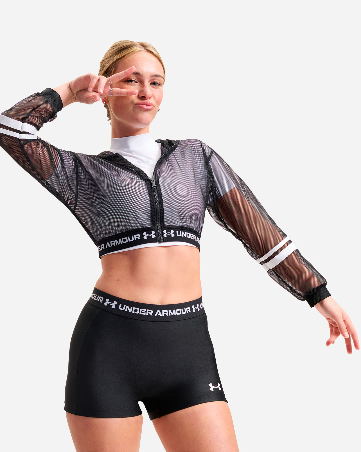 Short training UNDER ARMOUR HEATGEAR W - Nero - 2 | Cisalfa Sport