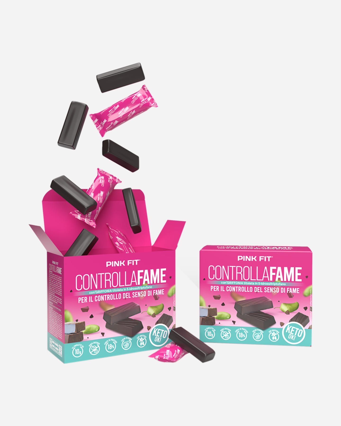 Barretta energetica PROACTION CONTROLLAFAME PINK FIT 140 G  - Rosa - 1 | Cisalfa Sport
