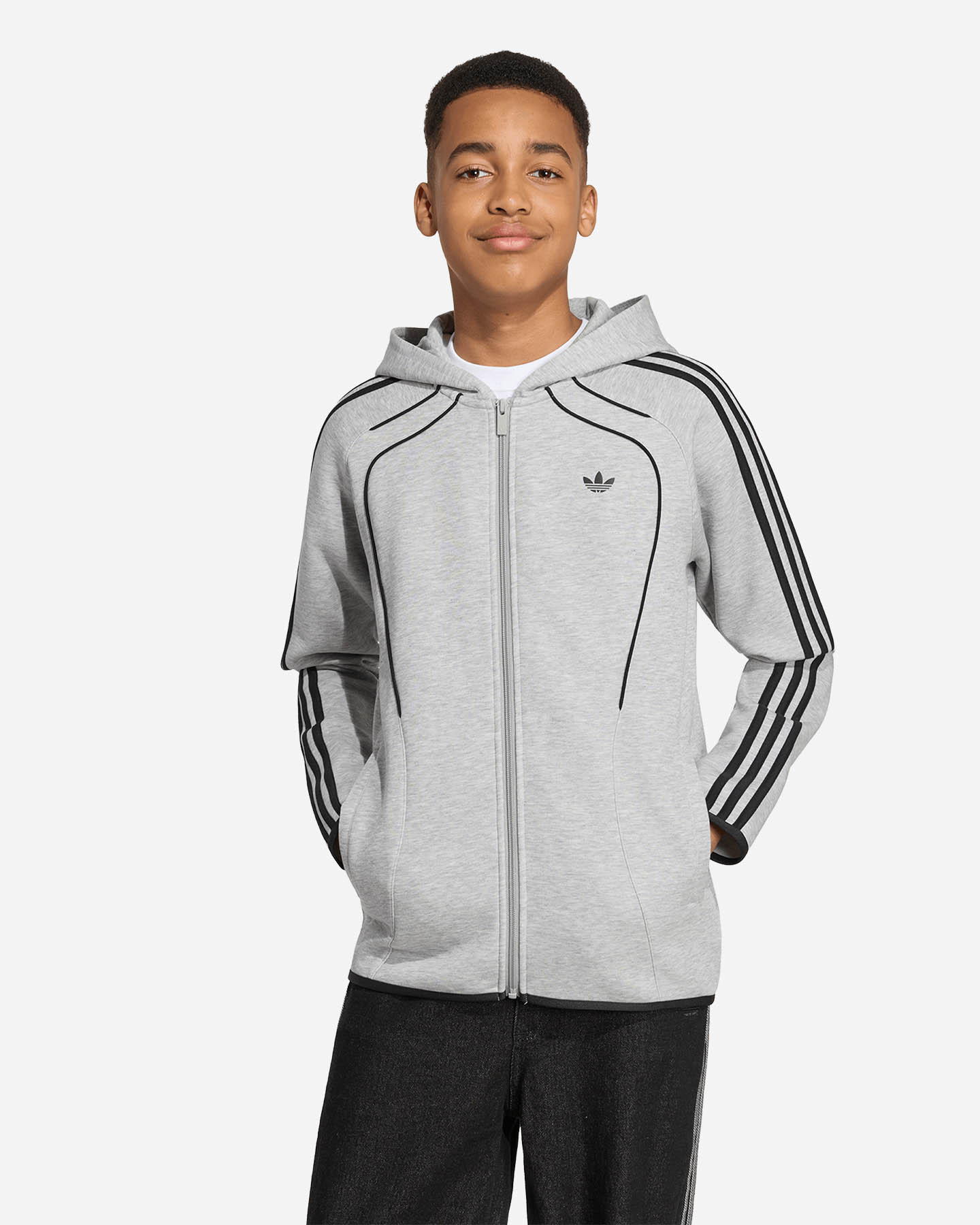 Felpa ADIDAS CLASSIC JR - Grigio - 1 | Cisalfa Sport