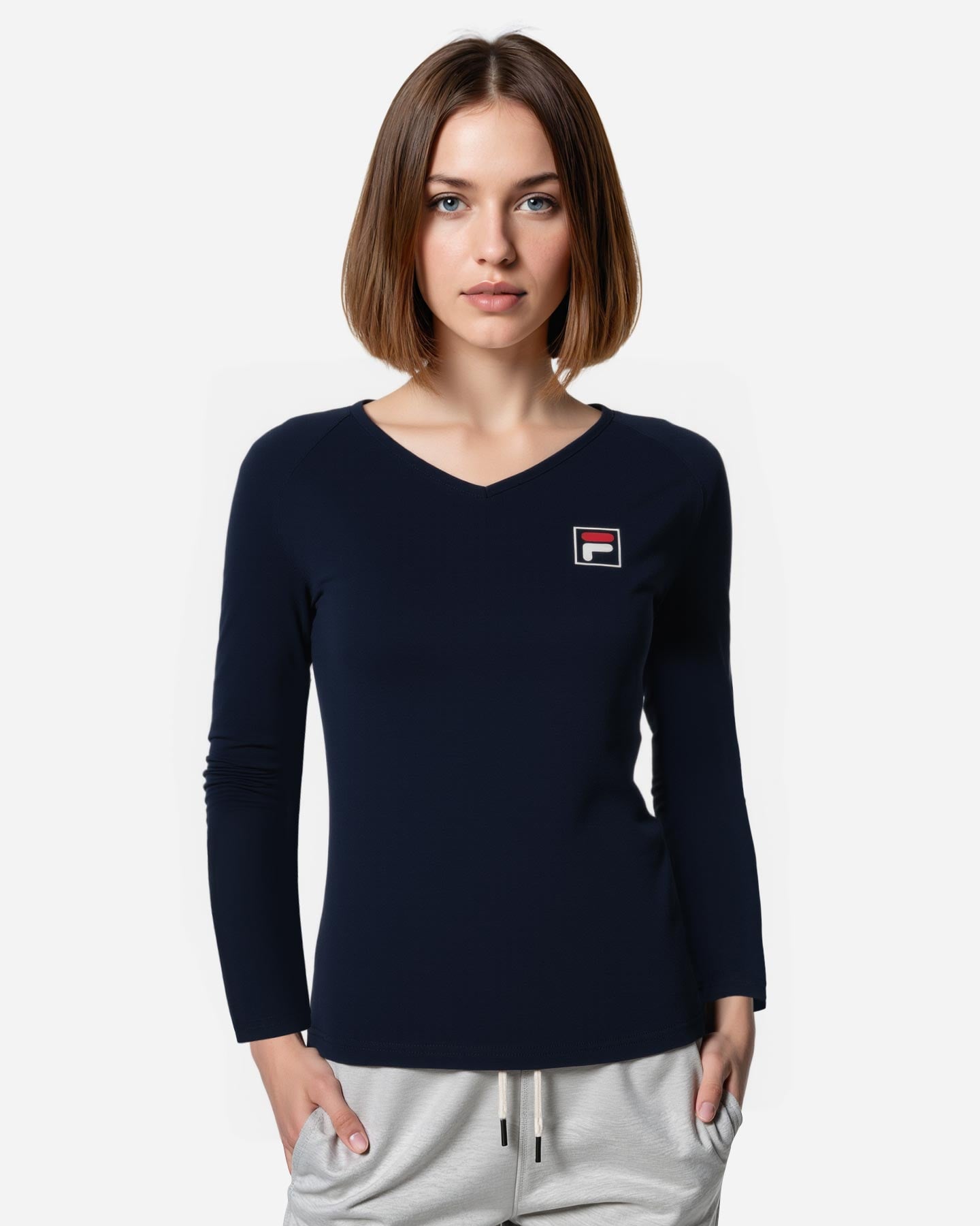 T-shirt tennis FILA COURT LINE W - Blu - 3 | Cisalfa Sport