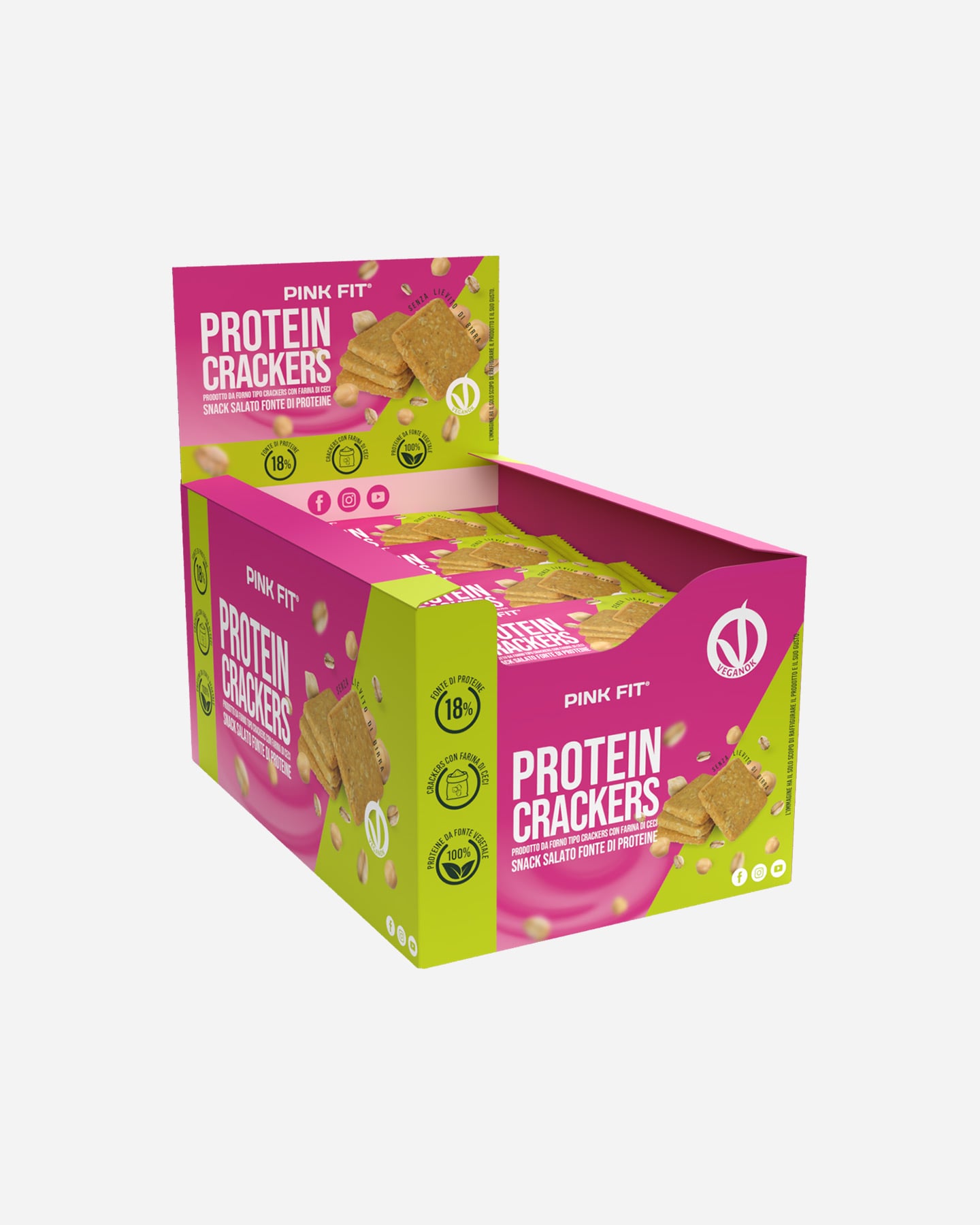 Alimento proteico PROACTION CRACKERS PROTEIN 40 G  - Rosa - 1 | Cisalfa Sport