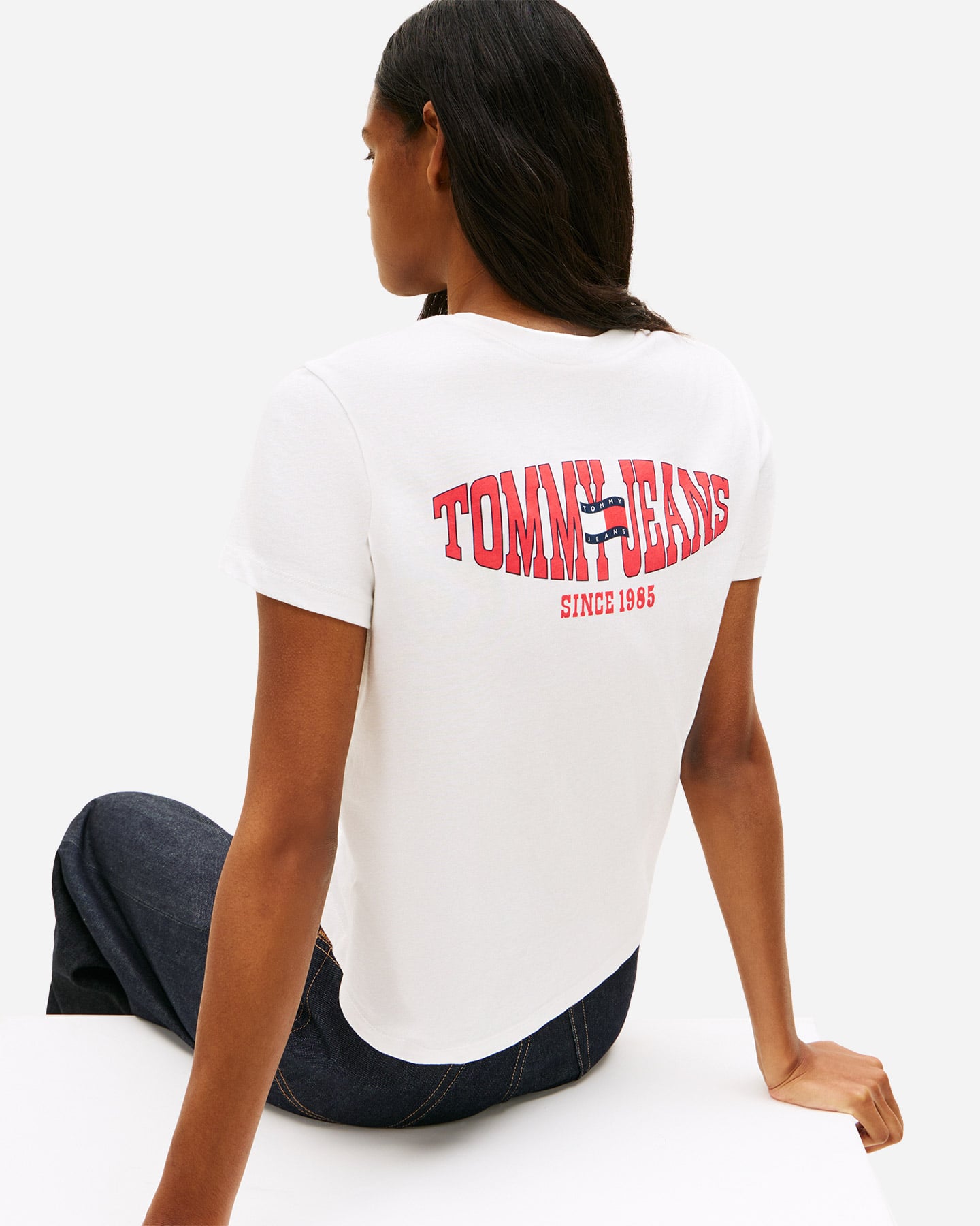 T-shirt TOMMY HILFIGER WAVY FLAG BACK W - Bianco - 5 | Cisalfa Sport
