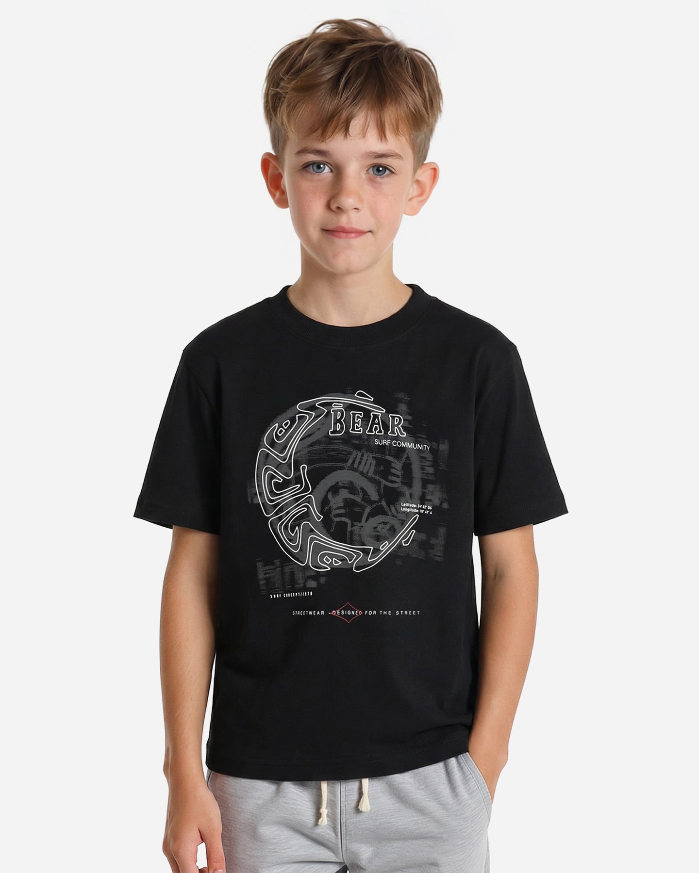 T-shirt BEAR WAVES AFTER WAVES JR - Nero - 2 | Cisalfa Sport