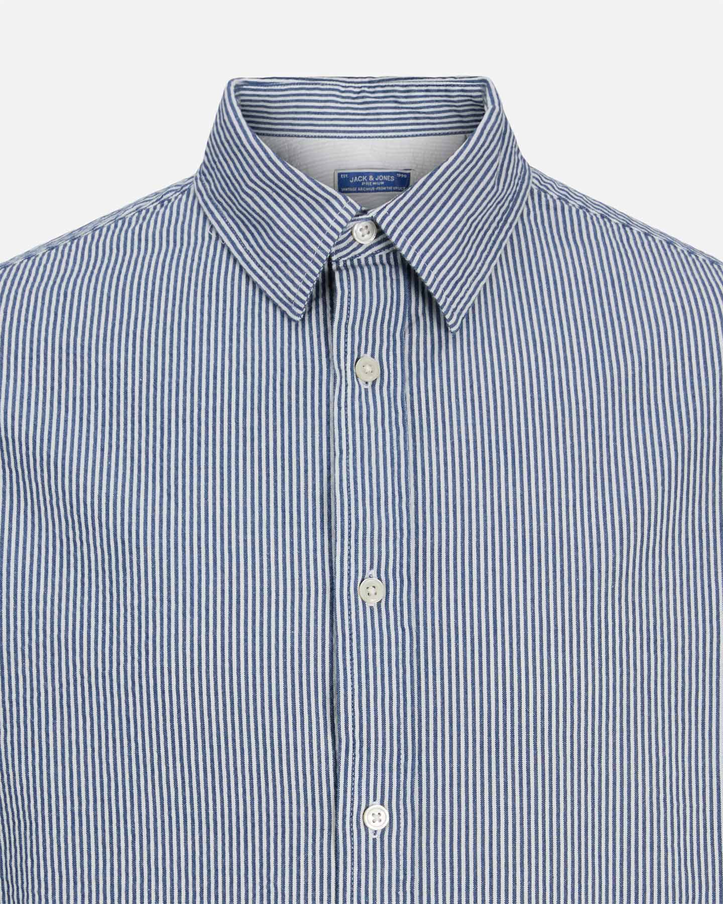 Camicia JACK & JONES SEERSUCKER BACCHETTIN M - Blu - 1 | Cisalfa Sport