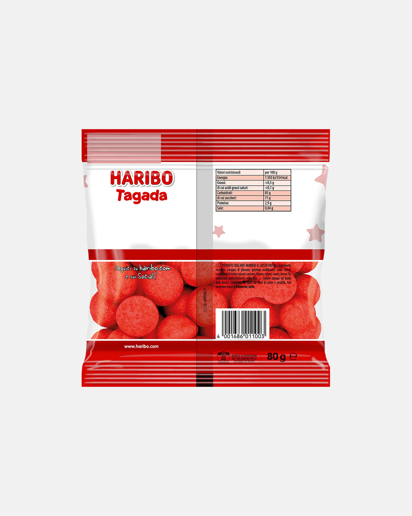 Caramelle HARIBO TAGADA 80 G  - Color mix - 1 | Cisalfa Sport