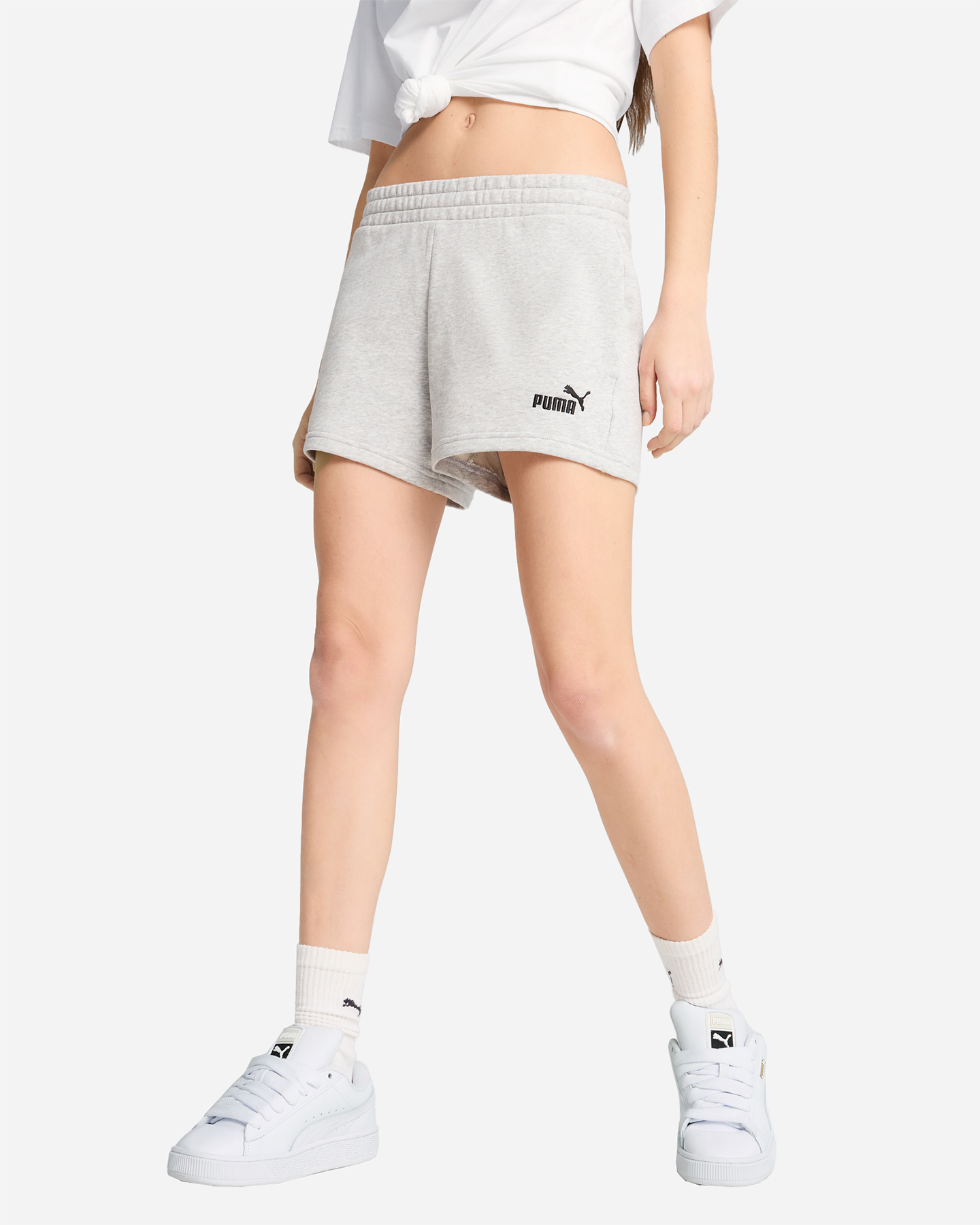 Pantaloncini PUMA SMALL LOGO W - Grigio - 2 | Cisalfa Sport