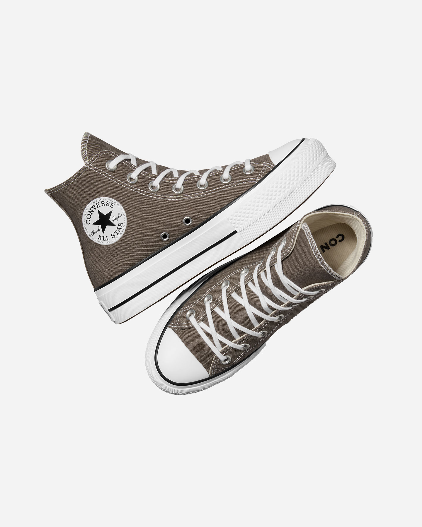 Scarpe sneakers CONVERSE CHUCK TAYLOR ALL STAR LIFT HIGH CANVAS W - Grigio - 4 | Cisalfa Sport
