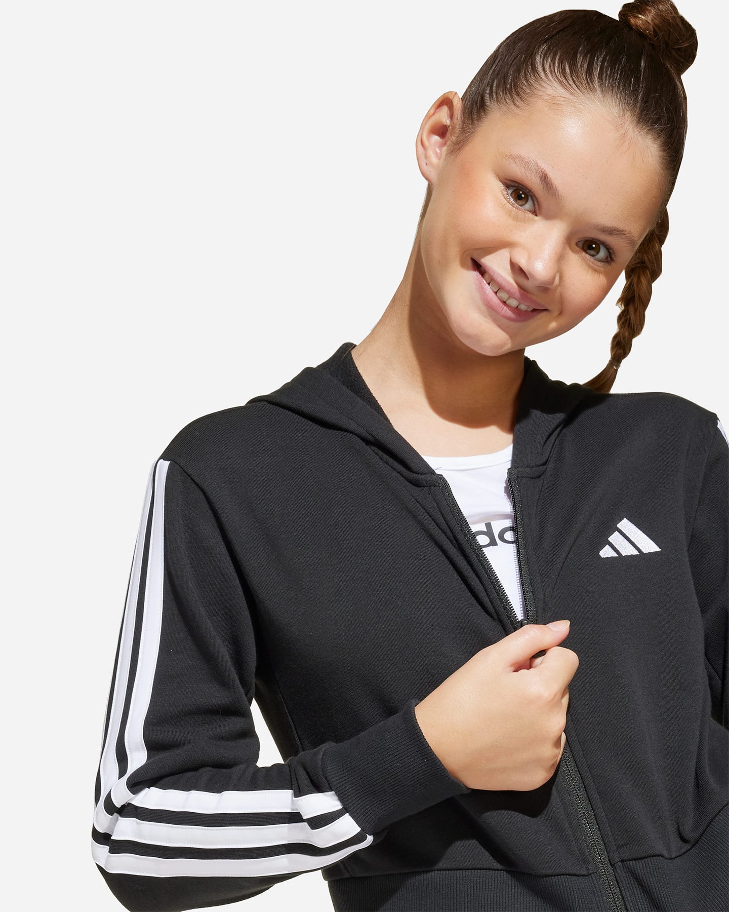 Felpa ADIDAS ESSENTILAS JR - Nero - 5 | Cisalfa Sport