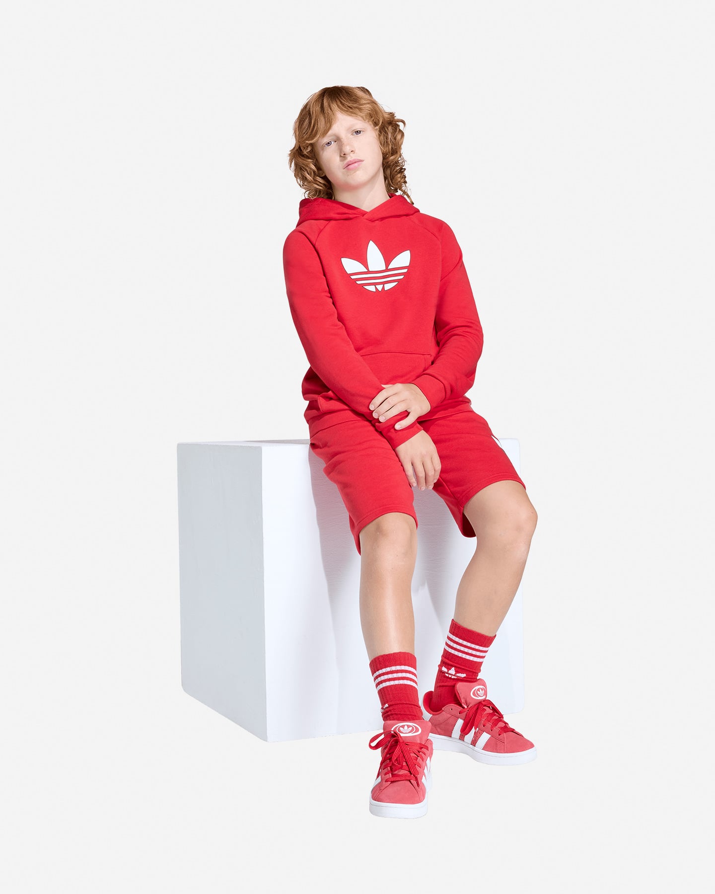 Pantaloncini ADIDAS TREFOIL JR - Rosso - 3 | Cisalfa Sport
