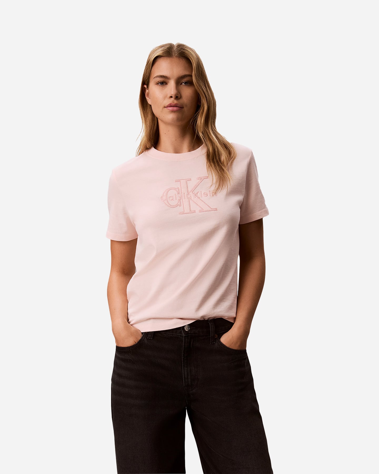 T-shirt CALVIN KLEIN JEANS MONOLOGO W - Rosa - 1 | Cisalfa Sport