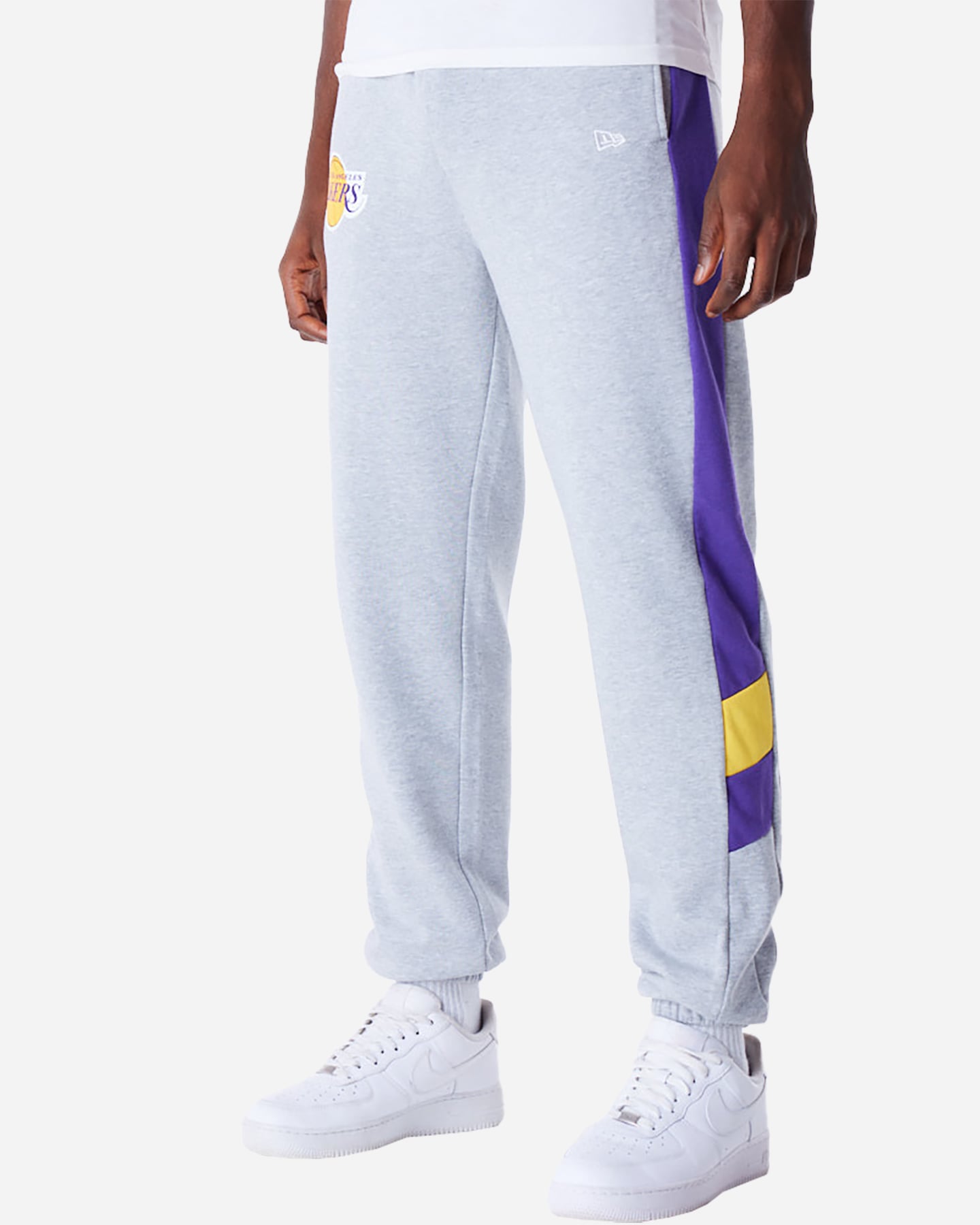 Pantaloni nba NEW ERA PANEL LAKERS JOGGER M - Grigio - 2 | Cisalfa Sport