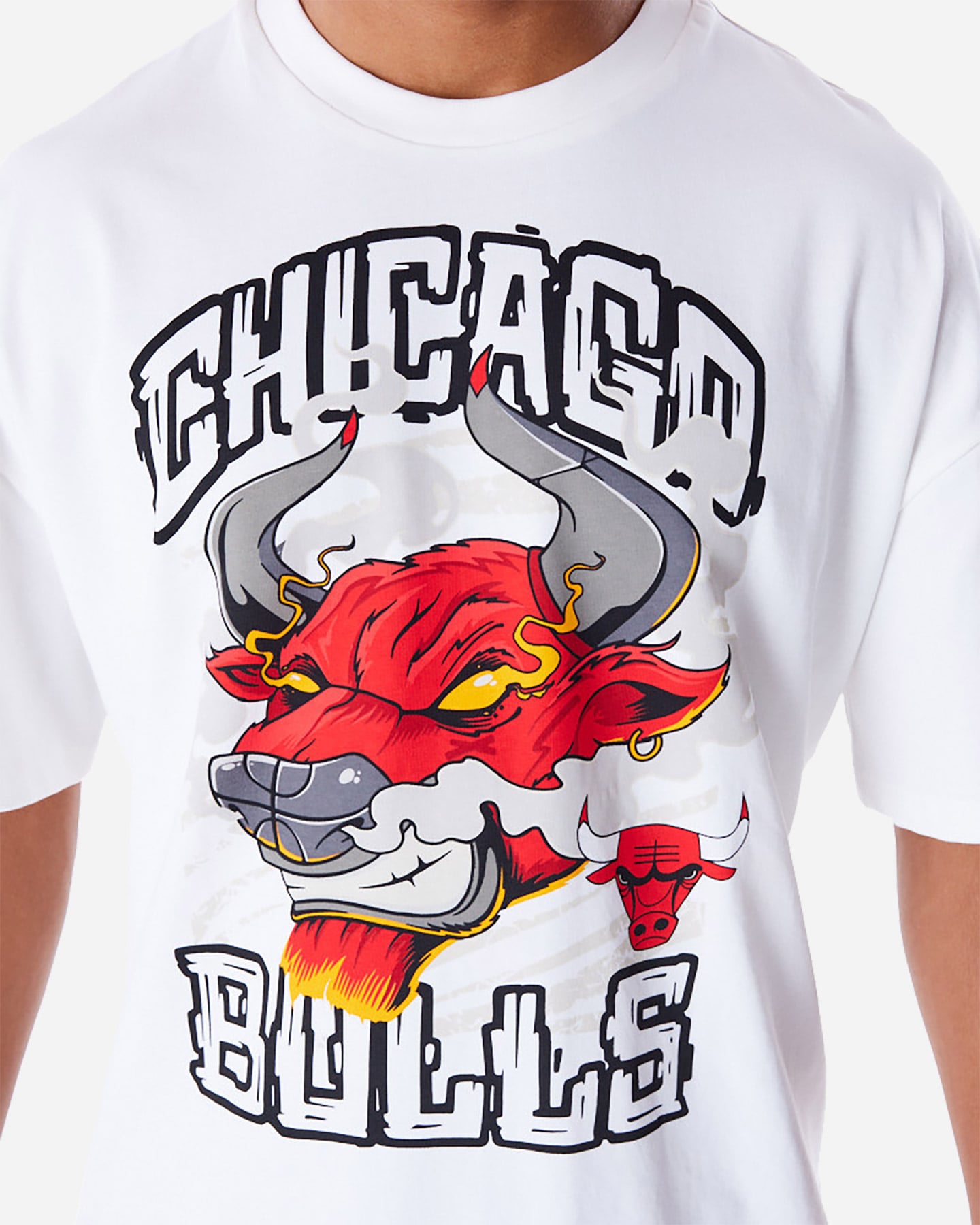 T shirt nba NEW ERA DROP SHOULDER BULLS M - Bianco - 2 | Cisalfa Sport