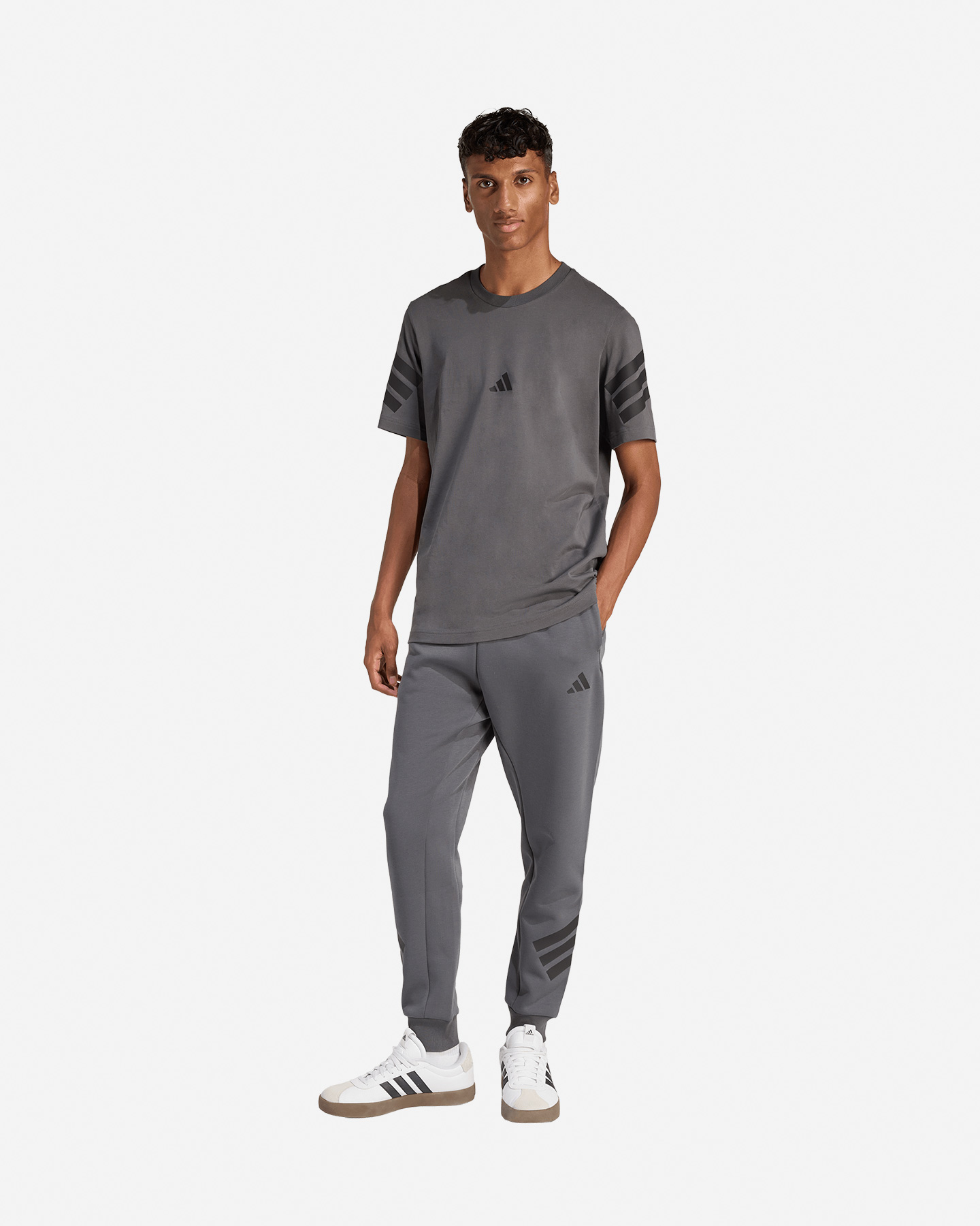 Pantalone ADIDAS 3STRIPES M - Grigio - 3 | Cisalfa Sport
