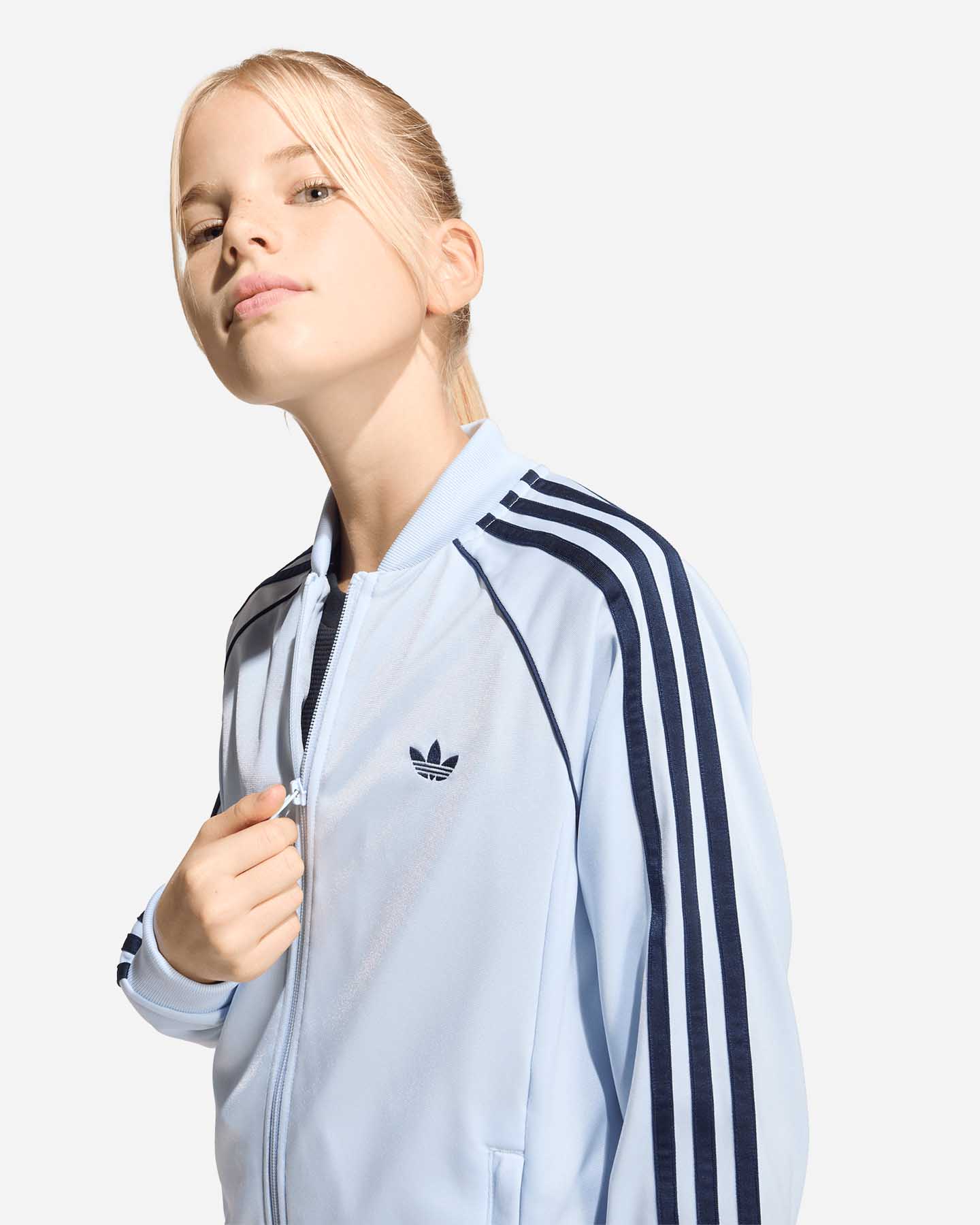 Felpa ADIDAS SST JR - Azzurro - 4 | Cisalfa Sport