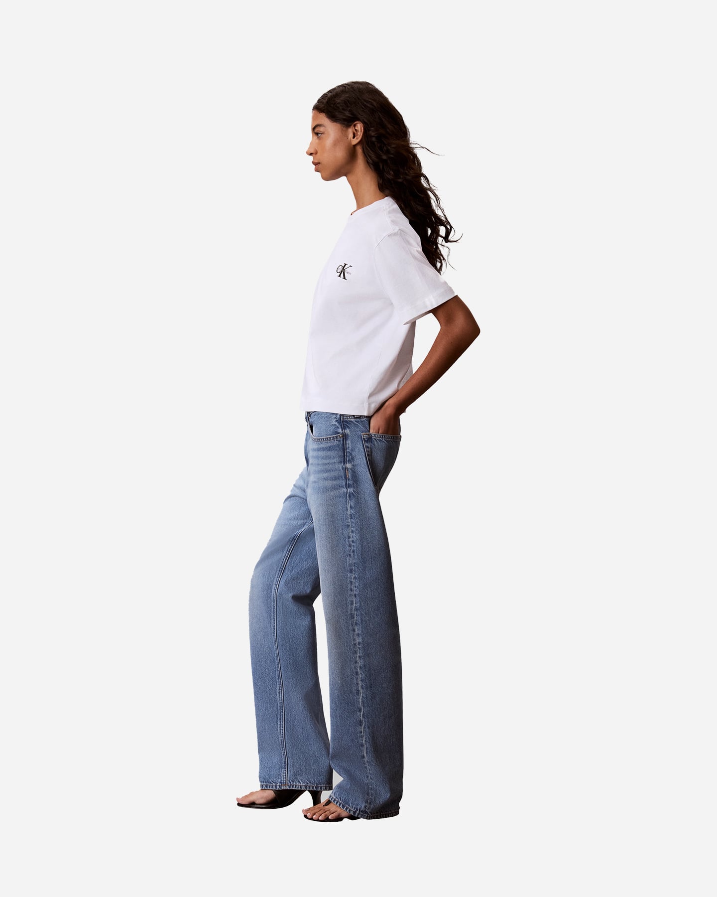 T-shirt CALVIN KLEIN JEANS MONOLOGO W - Bianco - 2 | Cisalfa Sport