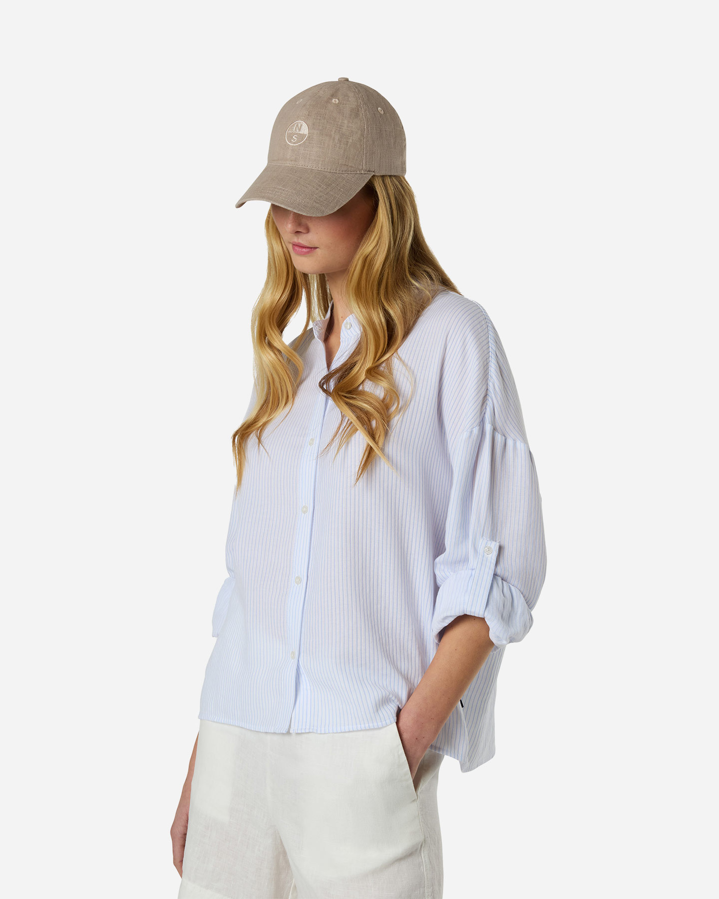 Camicia NORTH SAILS STRIPE W - Bianco - 4 | Cisalfa Sport