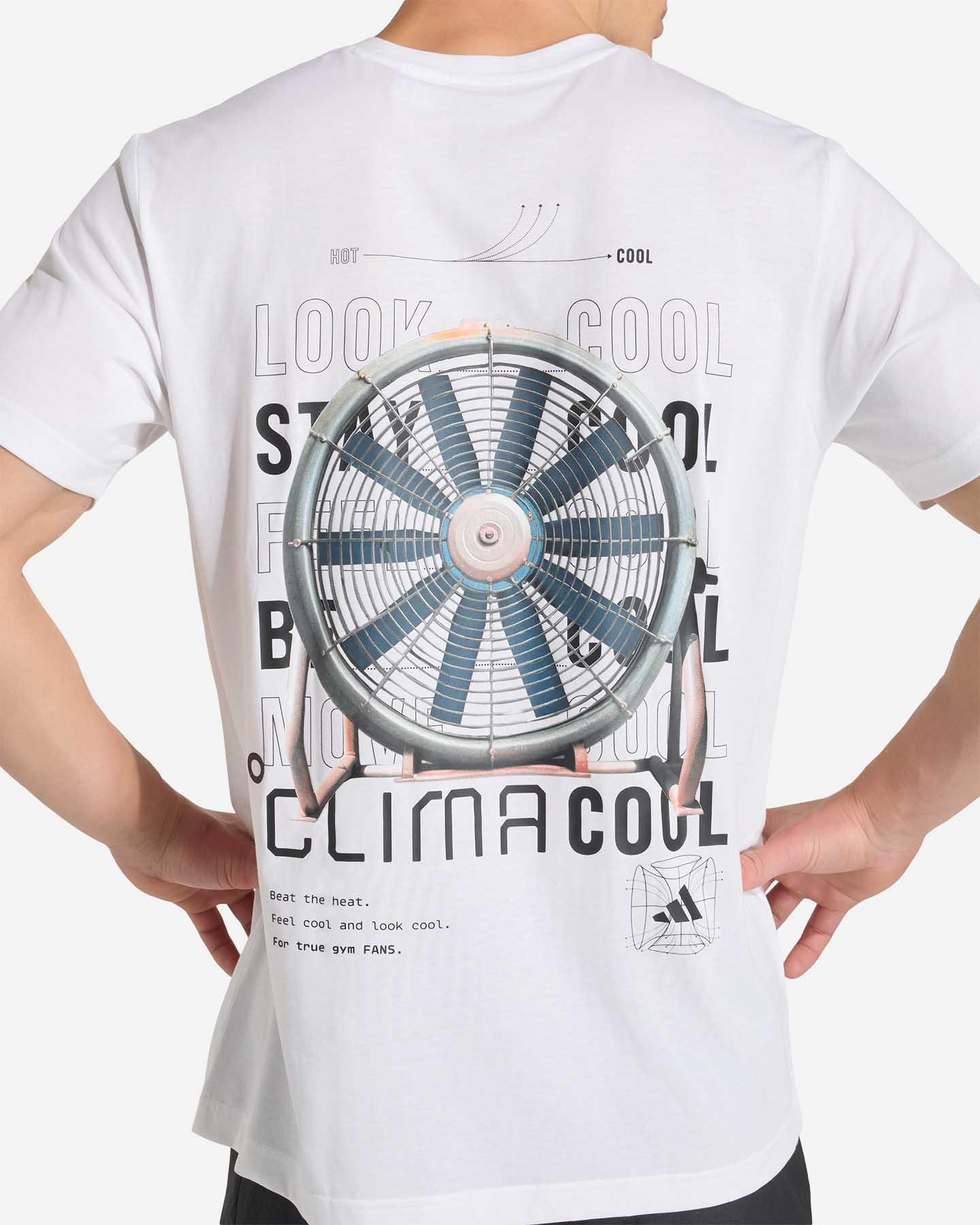 T-shirt ADIDAS TECH CLIMA GRAPHIC M - Bianco - 5 | Cisalfa Sport