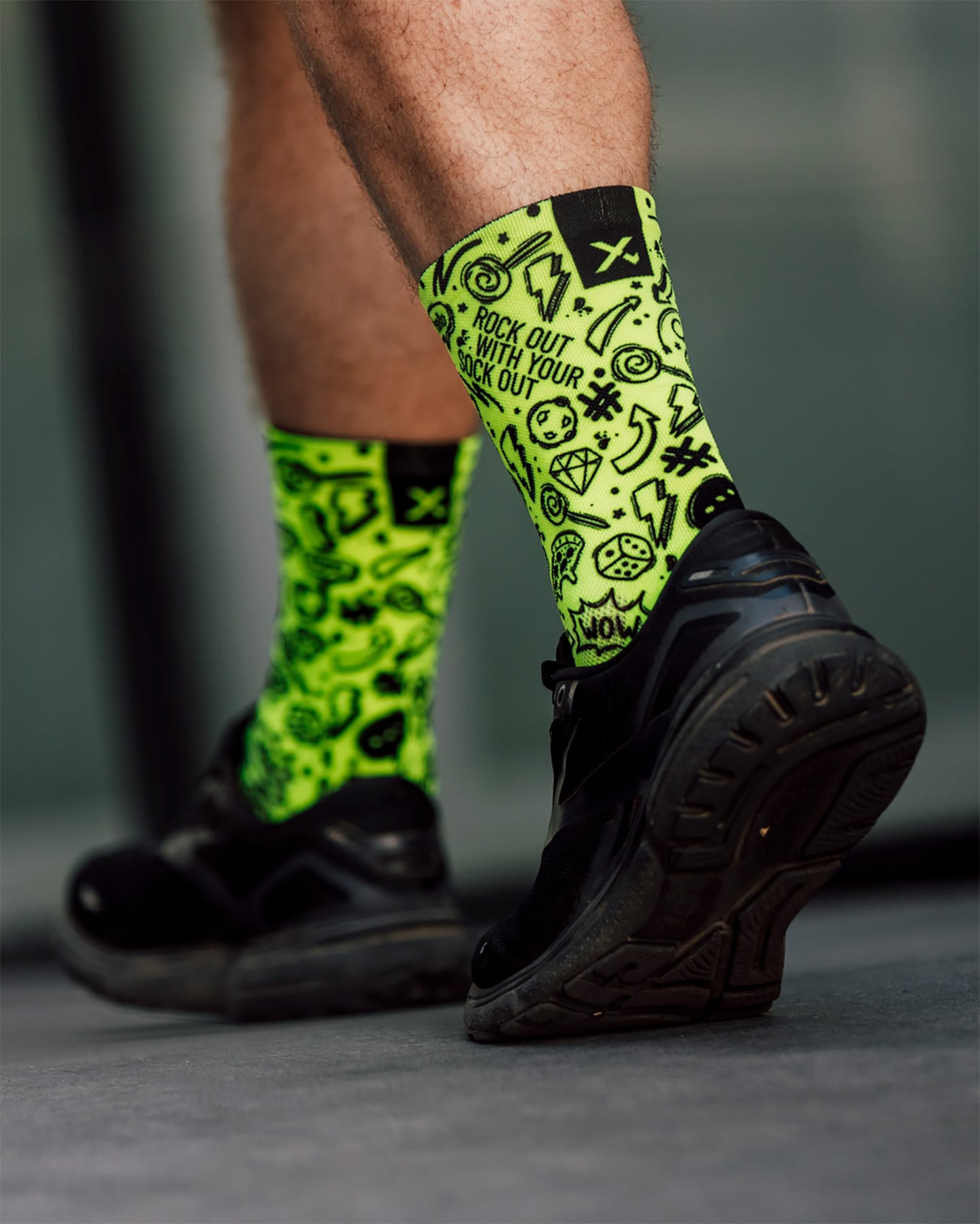 Calze ciclismo SOX FLUO DOODLE  - 2 | Cisalfa Sport