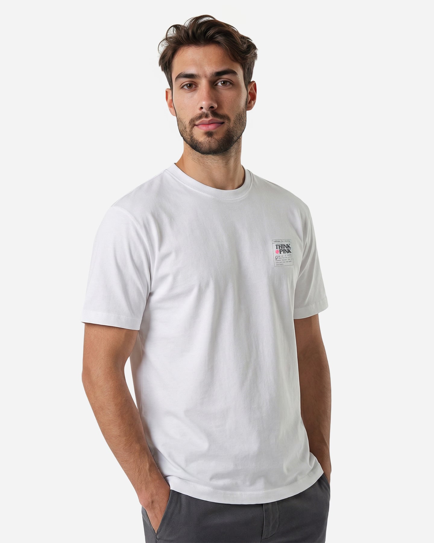 T-shirt THINK PINK GOPCORE M - Bianco - 2 | Cisalfa Sport