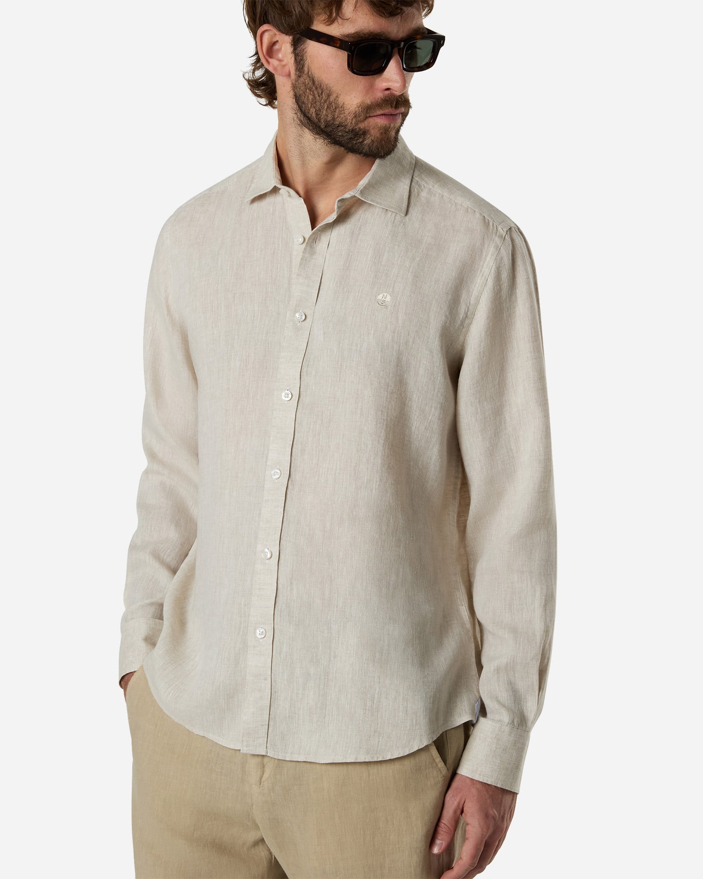 Camicia NORTH SAILS LINEN M - Beige - 3 | Cisalfa Sport