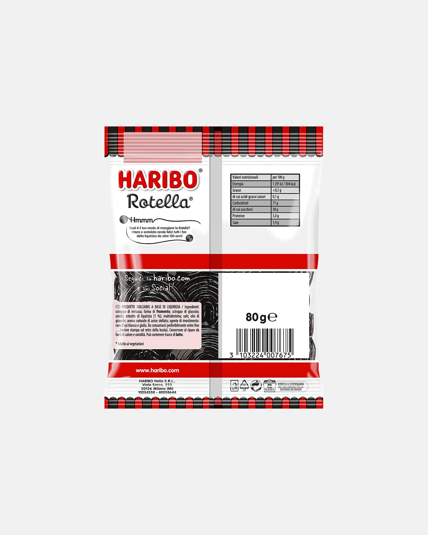 Caramelle HARIBO ROTELLA 80 G  - Color mix - 1 | Cisalfa Sport